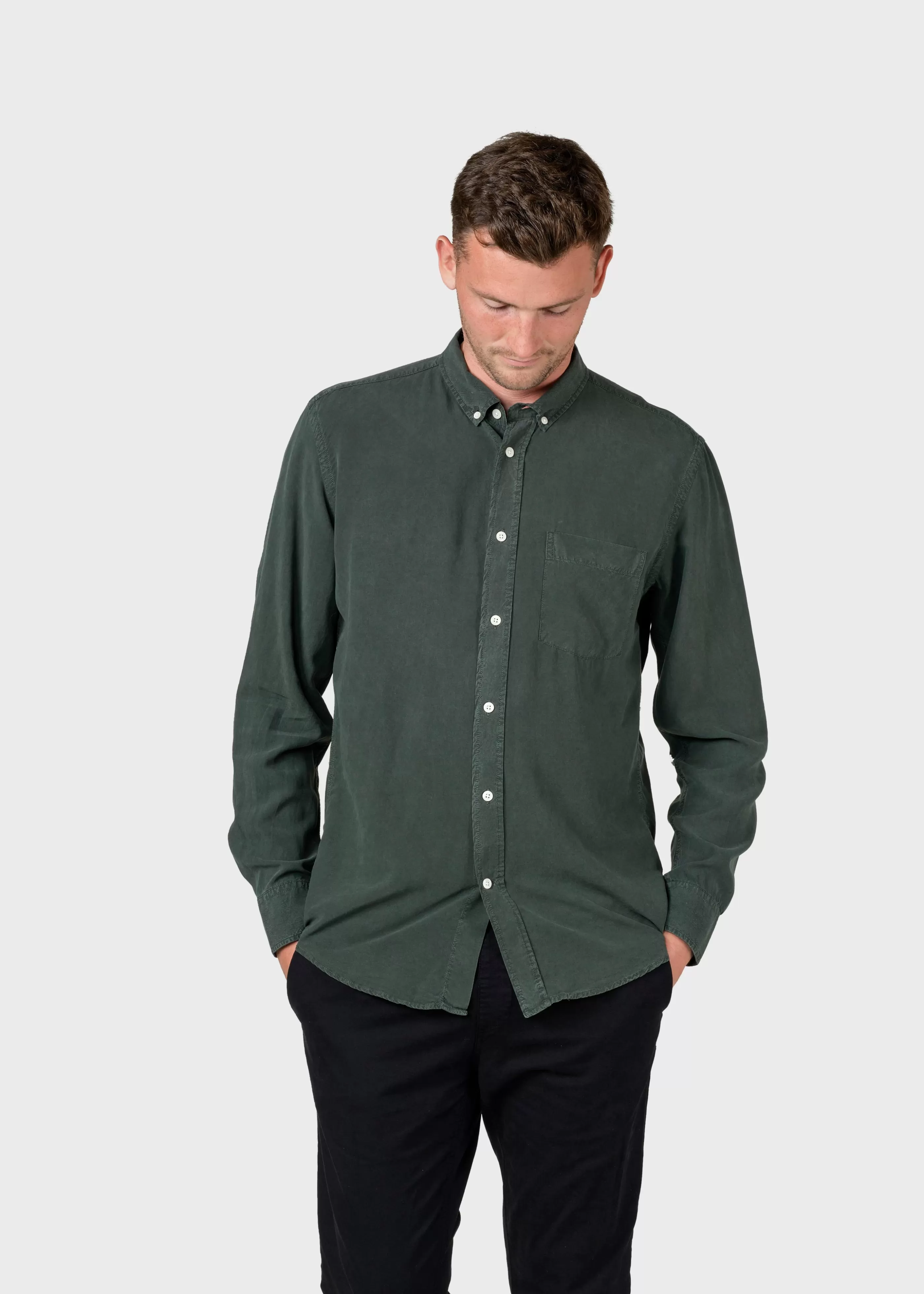 Klitmoller Collective Justin shirt - Olive- Hemden