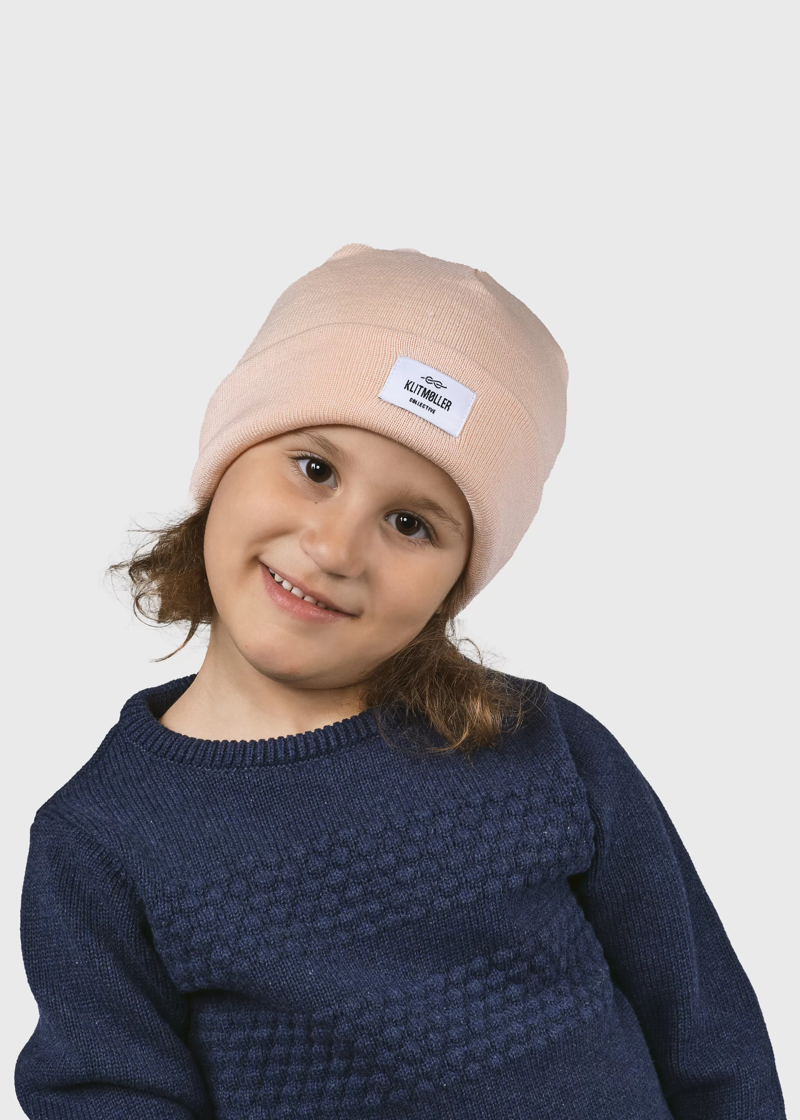 Klitmoller Collective Kids fine merino beanie - Rose- Accessories