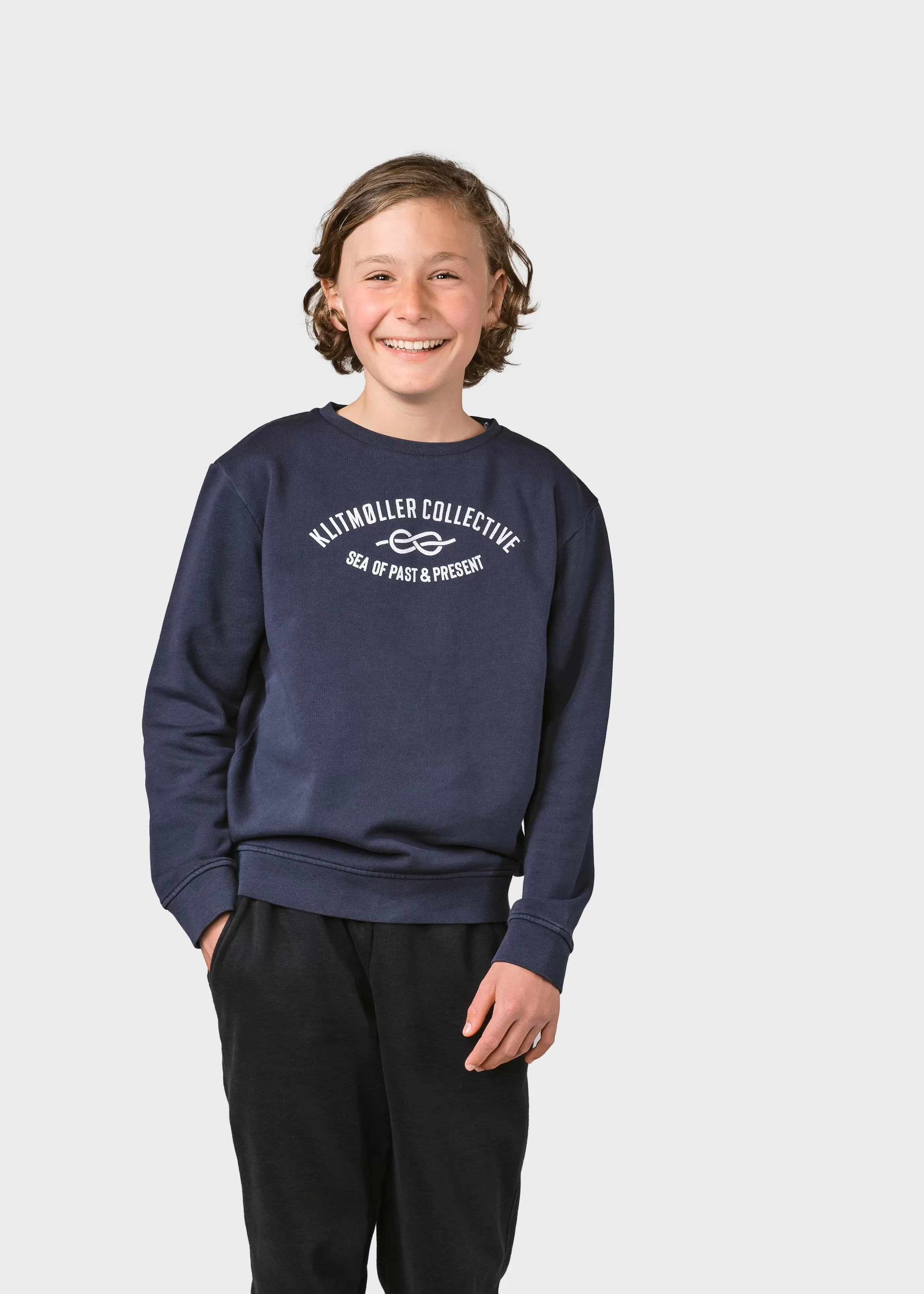 Klitmoller Collective Kids logo eye crew - Navy- Kinder