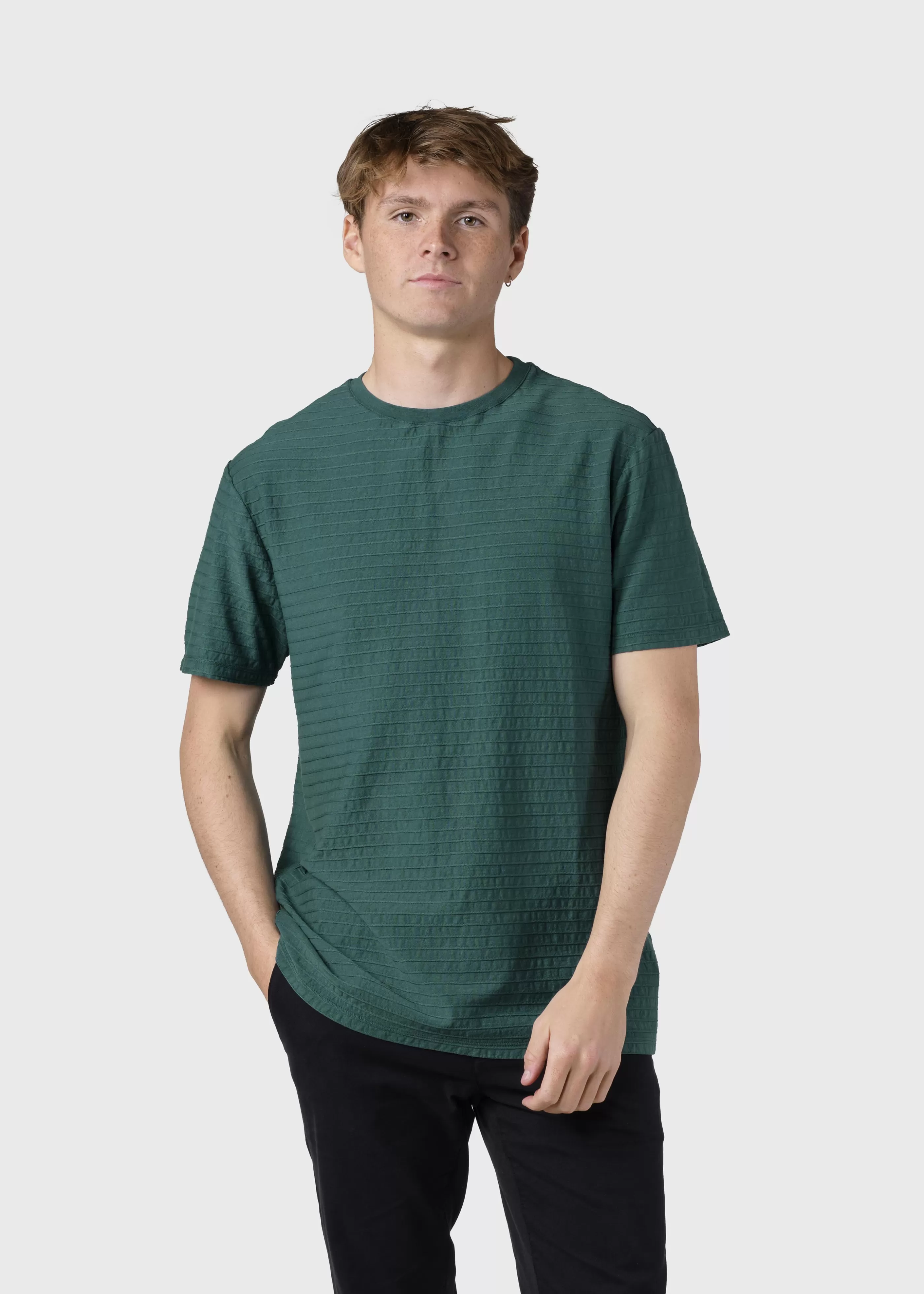 Klitmoller Collective Lauge tee - Moss Green- T-shirts