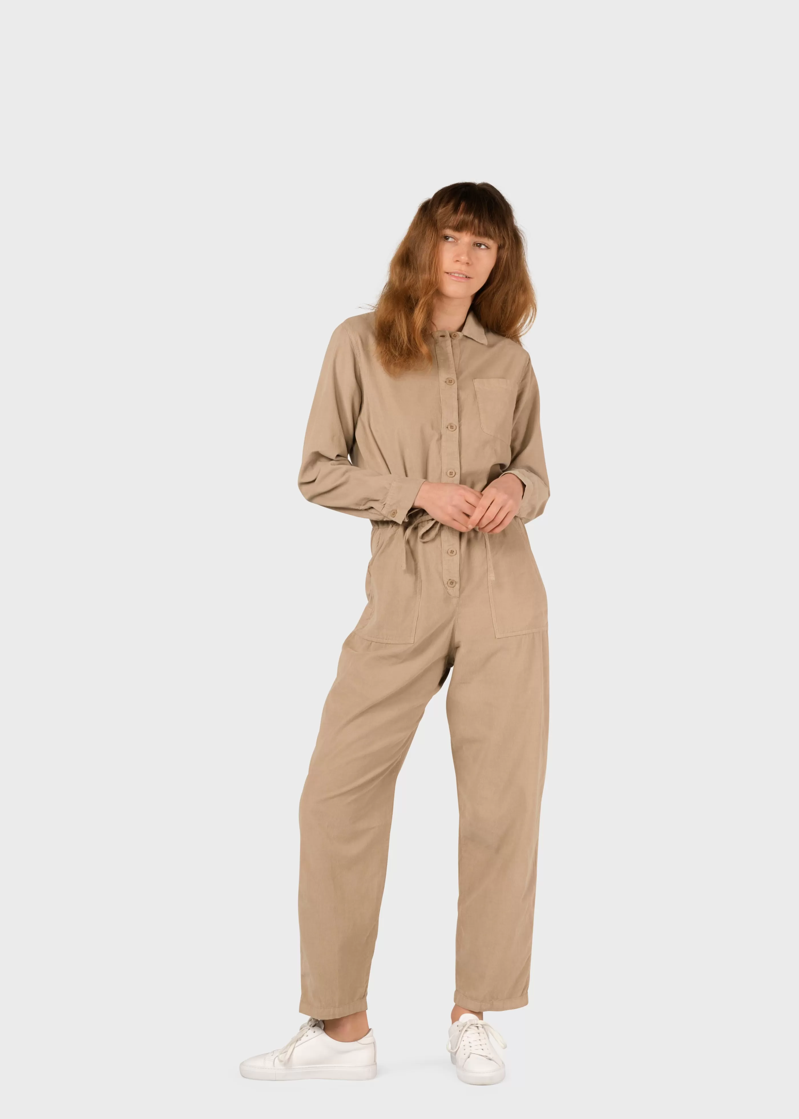 Klitmoller Collective Lena corduroy jumpsuit - Sand- Jumpsuits