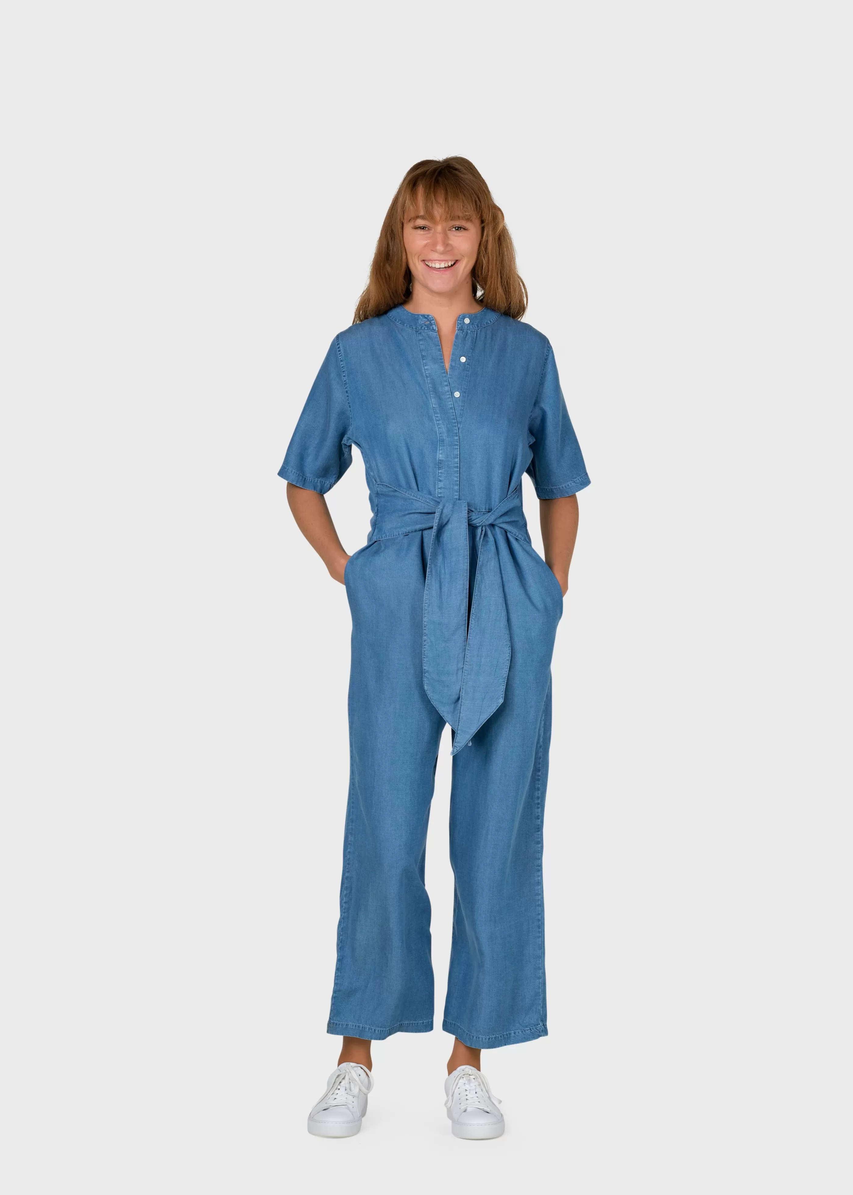 Klitmoller Collective Limona jumpsuit - Bleachwashed chambrey- Jumpsuits