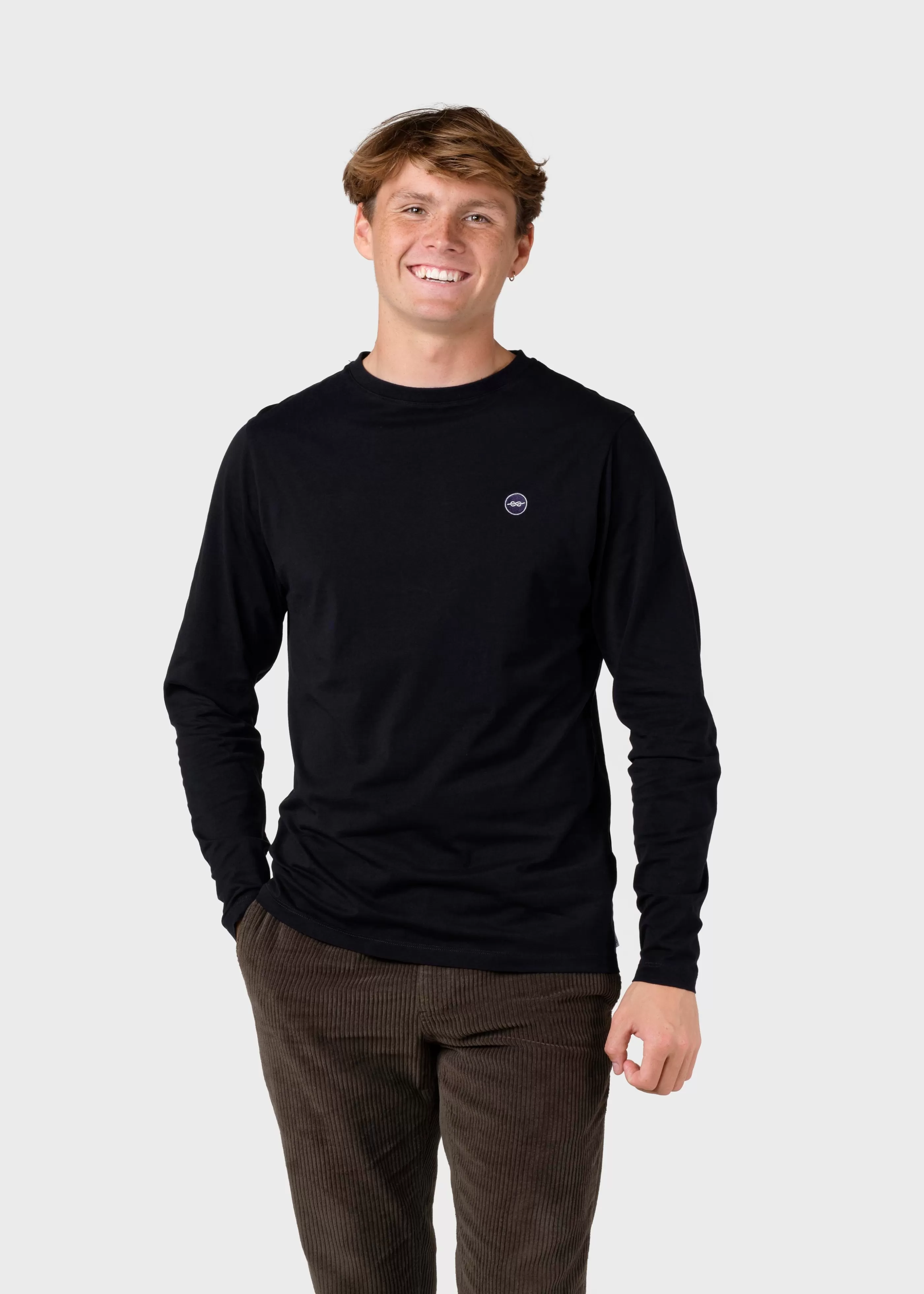 Klitmoller Collective Linus LS tee - Black- T-shirts