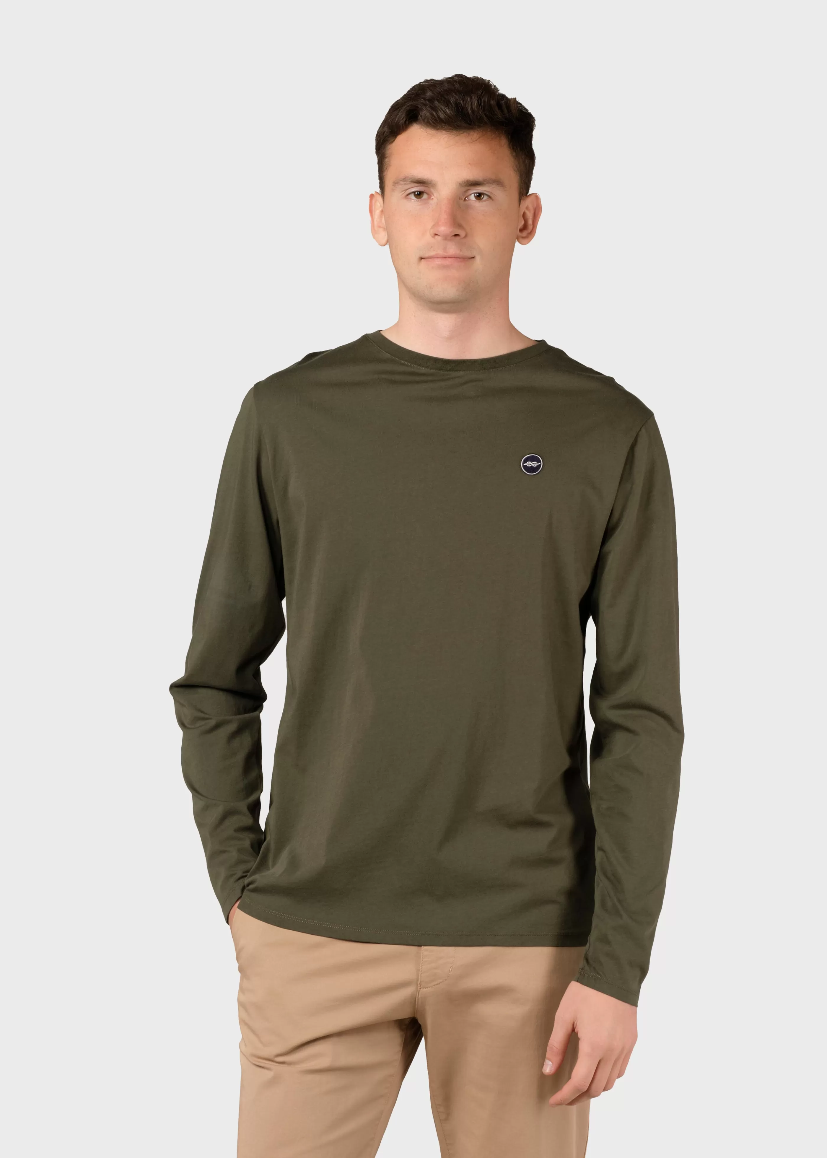 Klitmoller Collective Linus LS tee - Olive- T-shirts