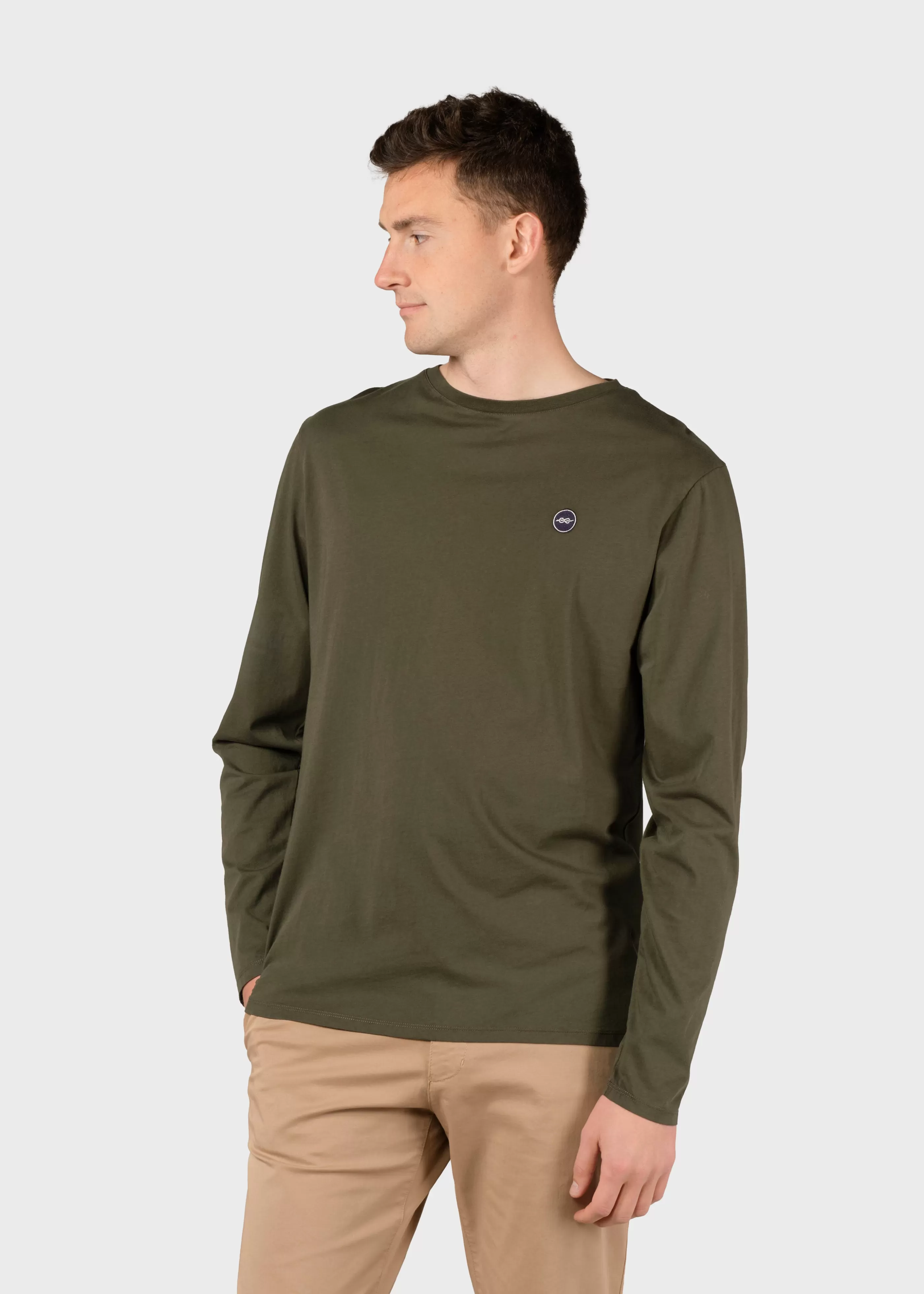 Klitmoller Collective Linus LS tee - Olive- T-shirts