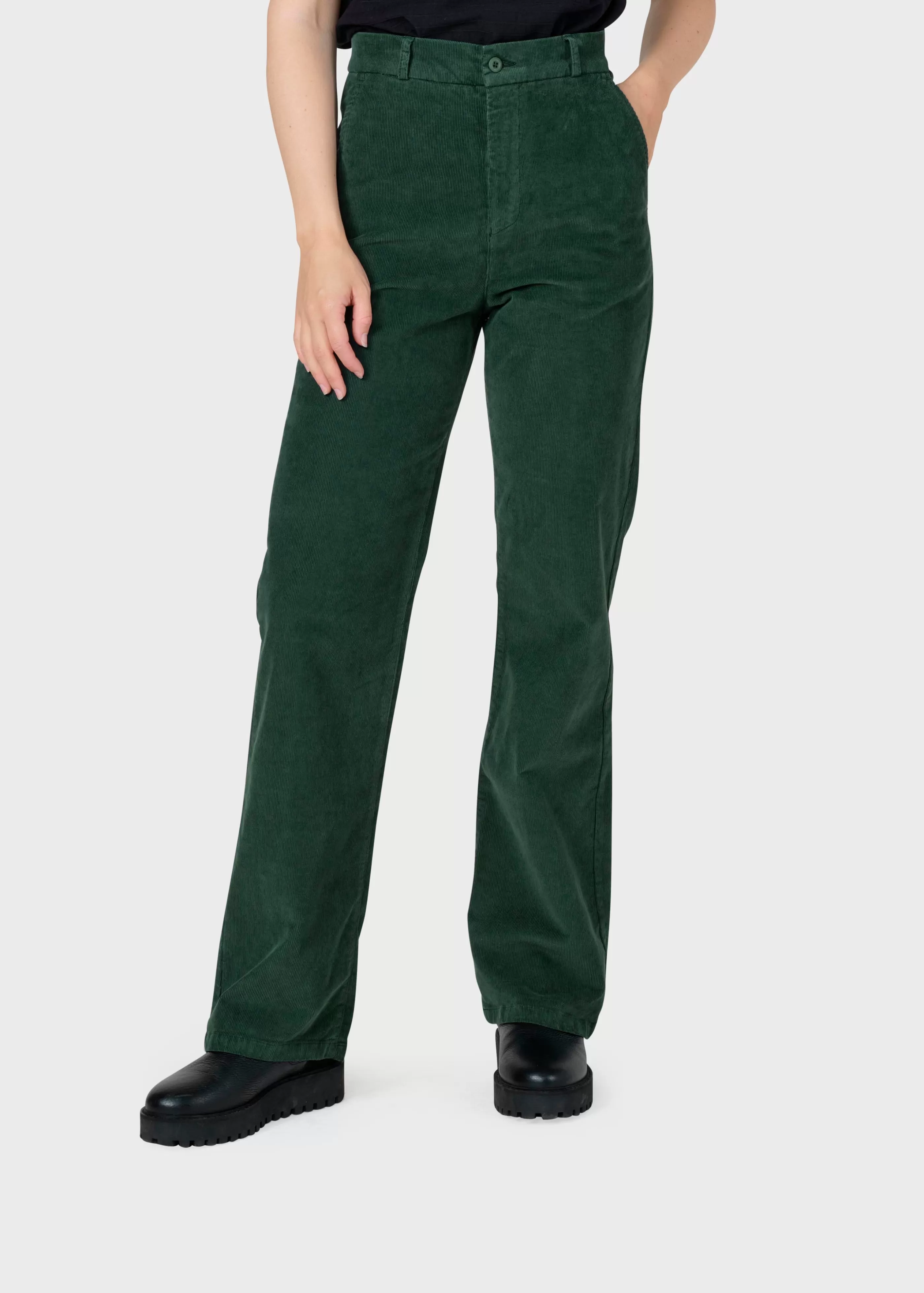 Klitmoller Collective Lone corduroy pant - Moss Green- Hosen