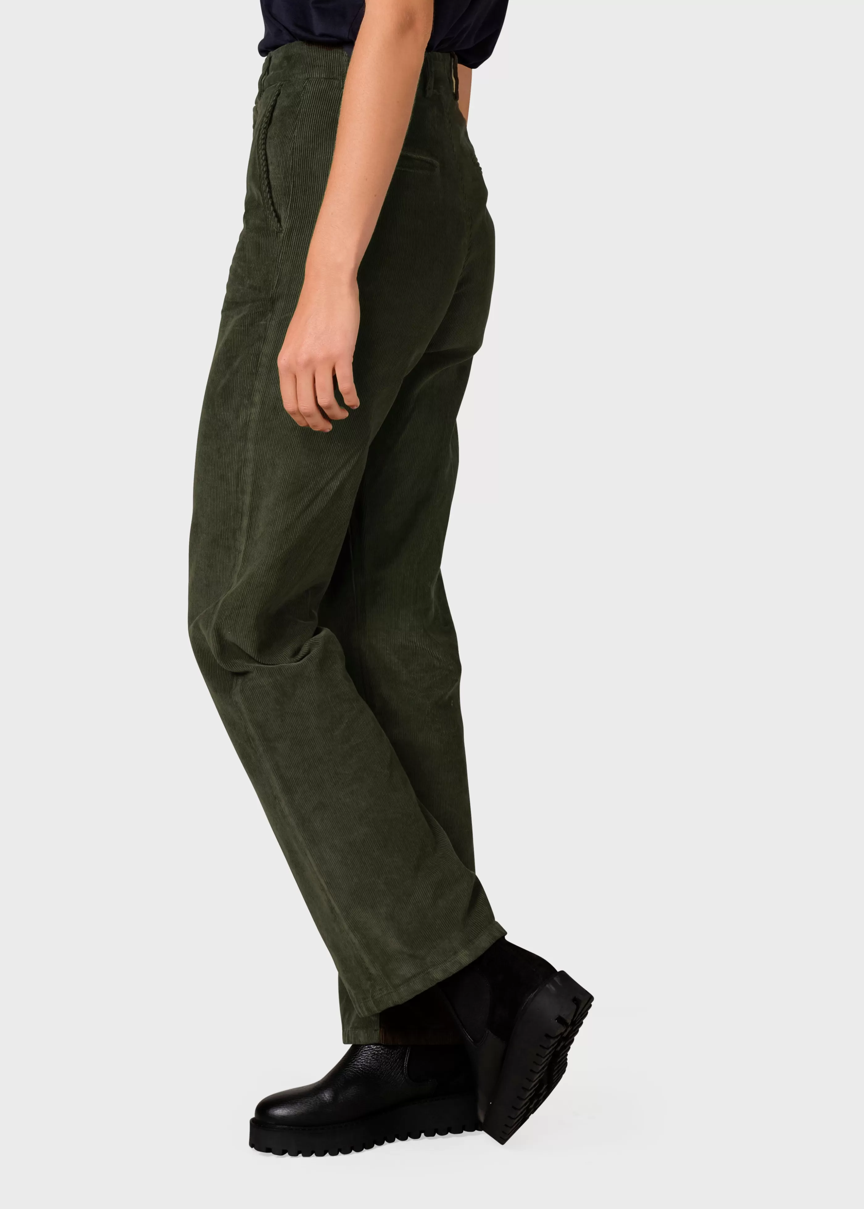 Klitmoller Collective Lone corduroy pant - Olive- Hosen