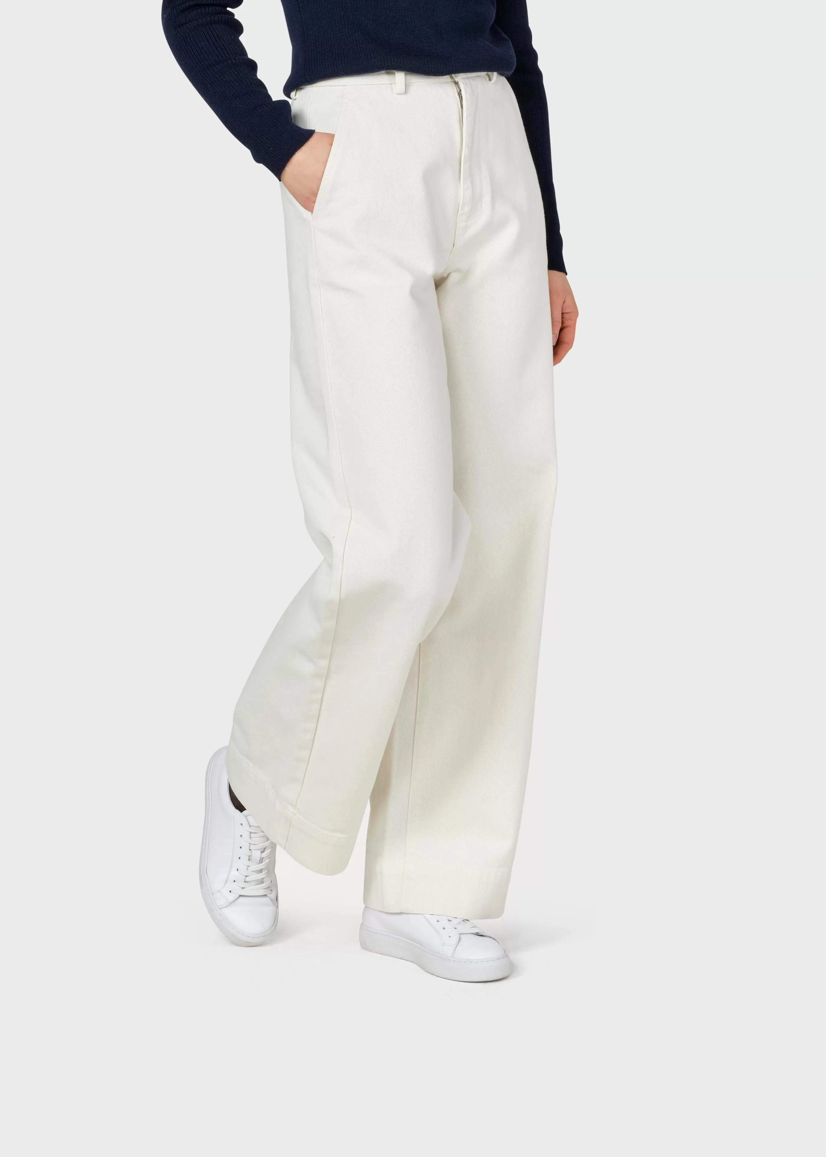 Klitmoller Collective Lydia denim pant - Cream- Hosen