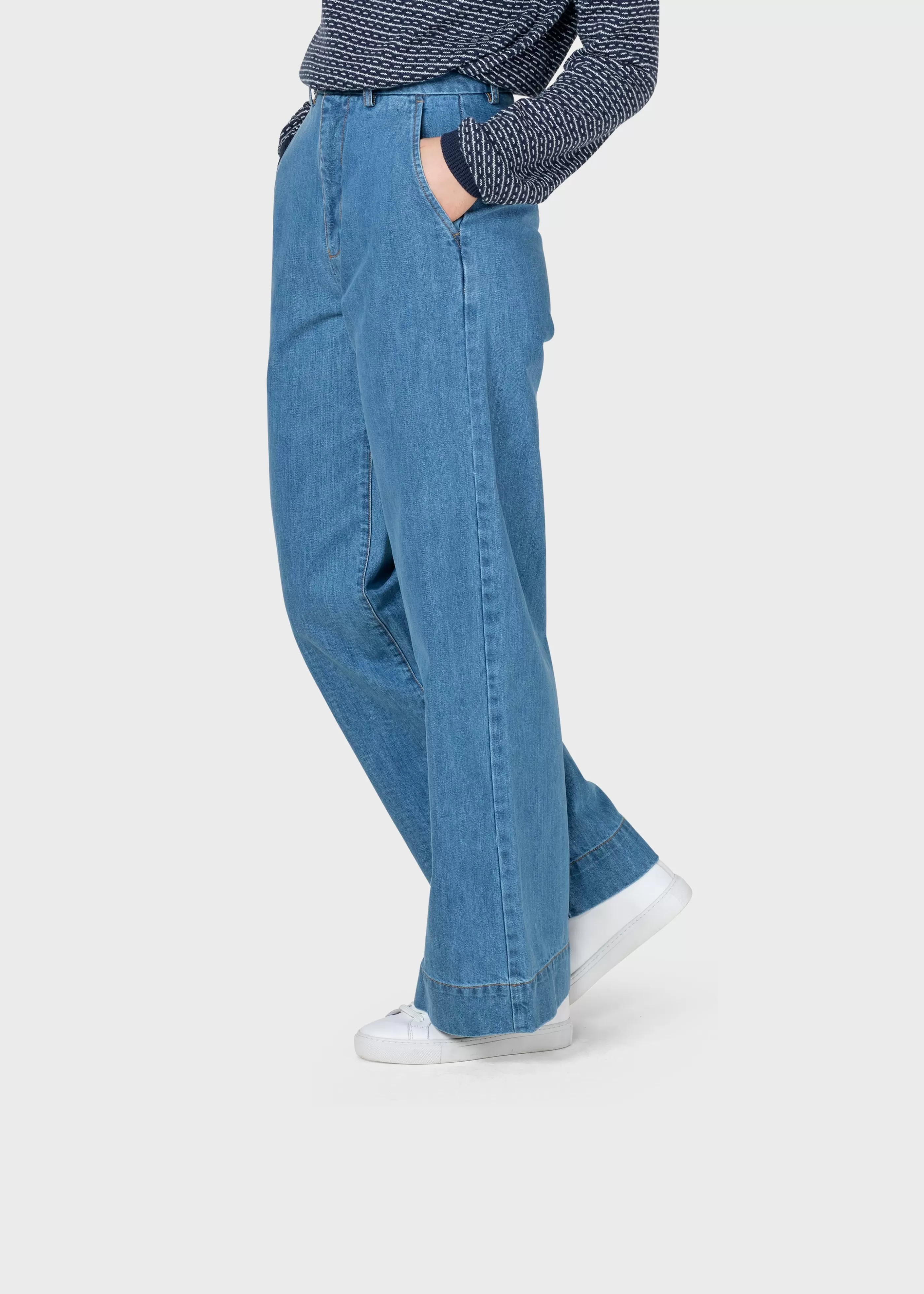 Klitmoller Collective Lydia denim pant - Light blue stonewash- Hosen