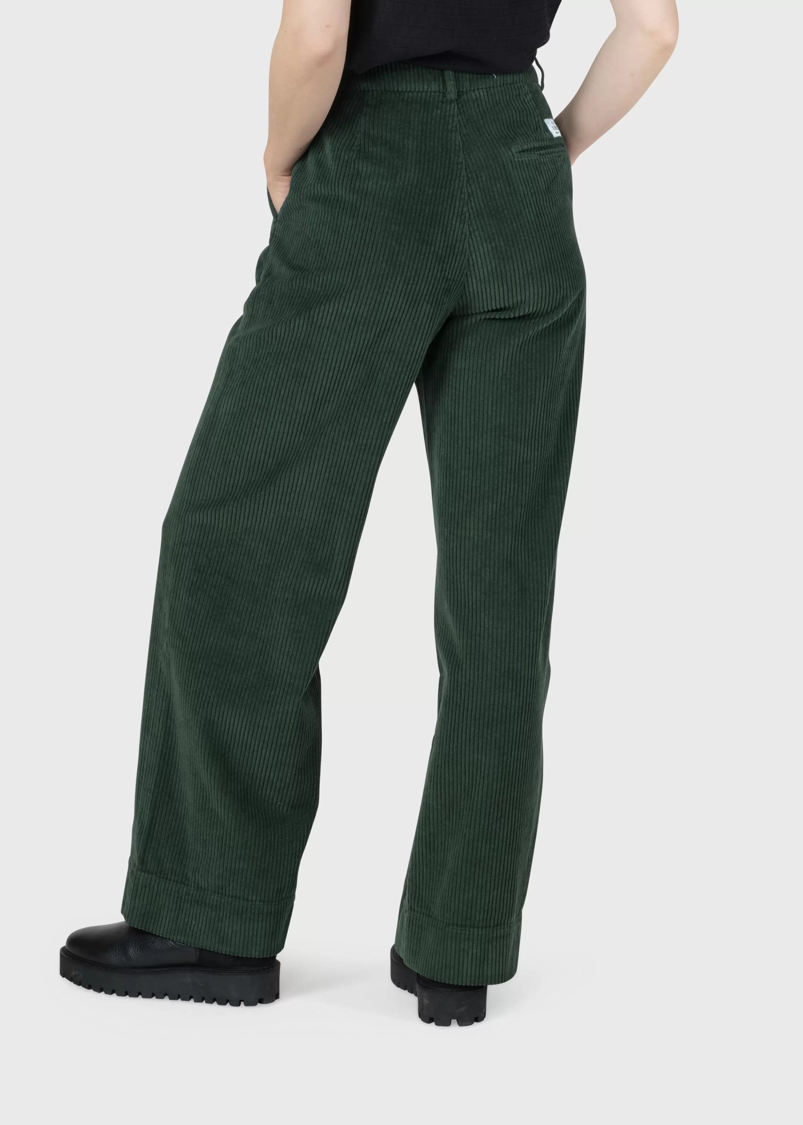 Klitmoller Collective Lydia jumbo corduroy pant - Moss Green- Hosen