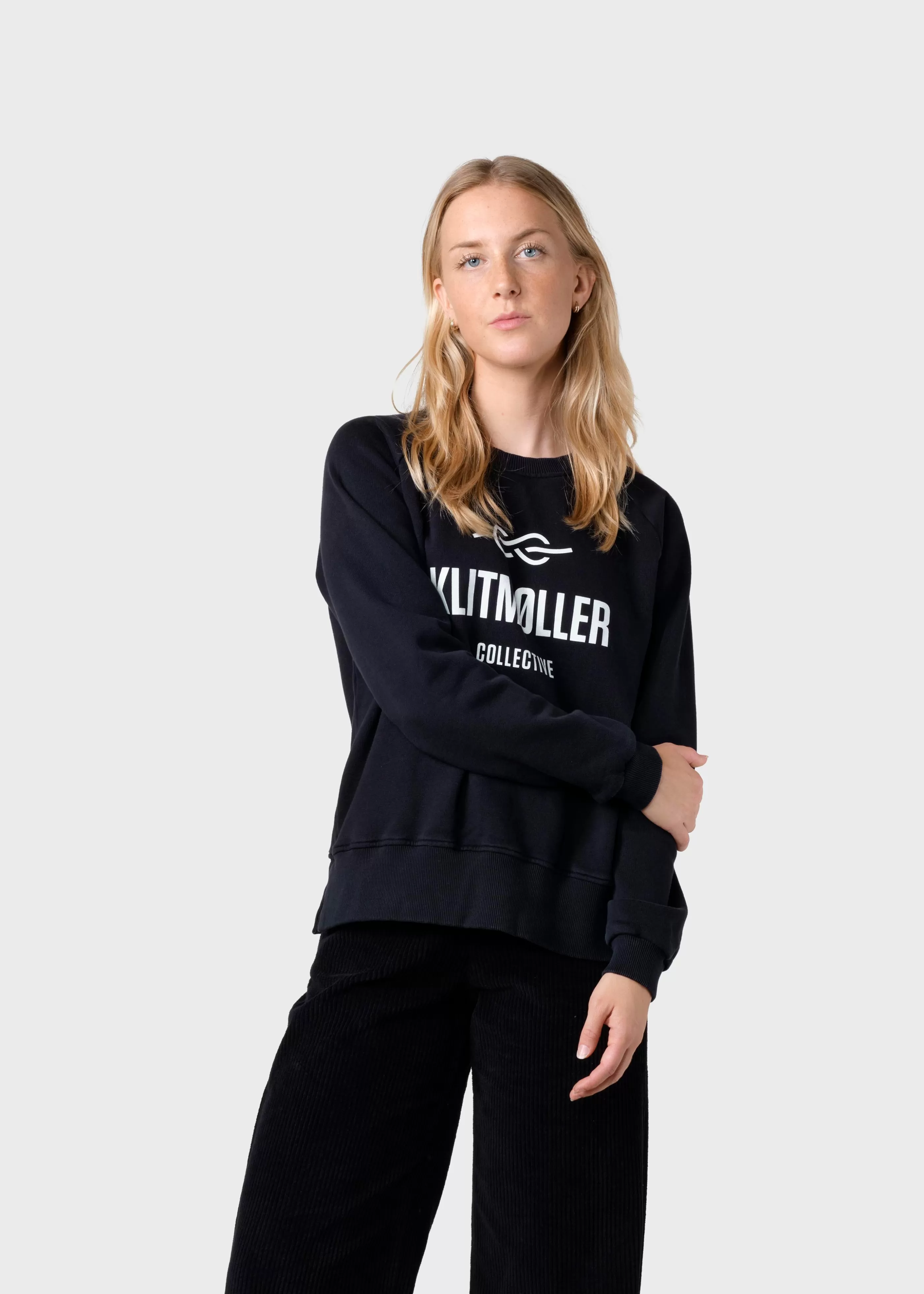 Klitmoller Collective Maja logo crew - Black- Sweatshirts