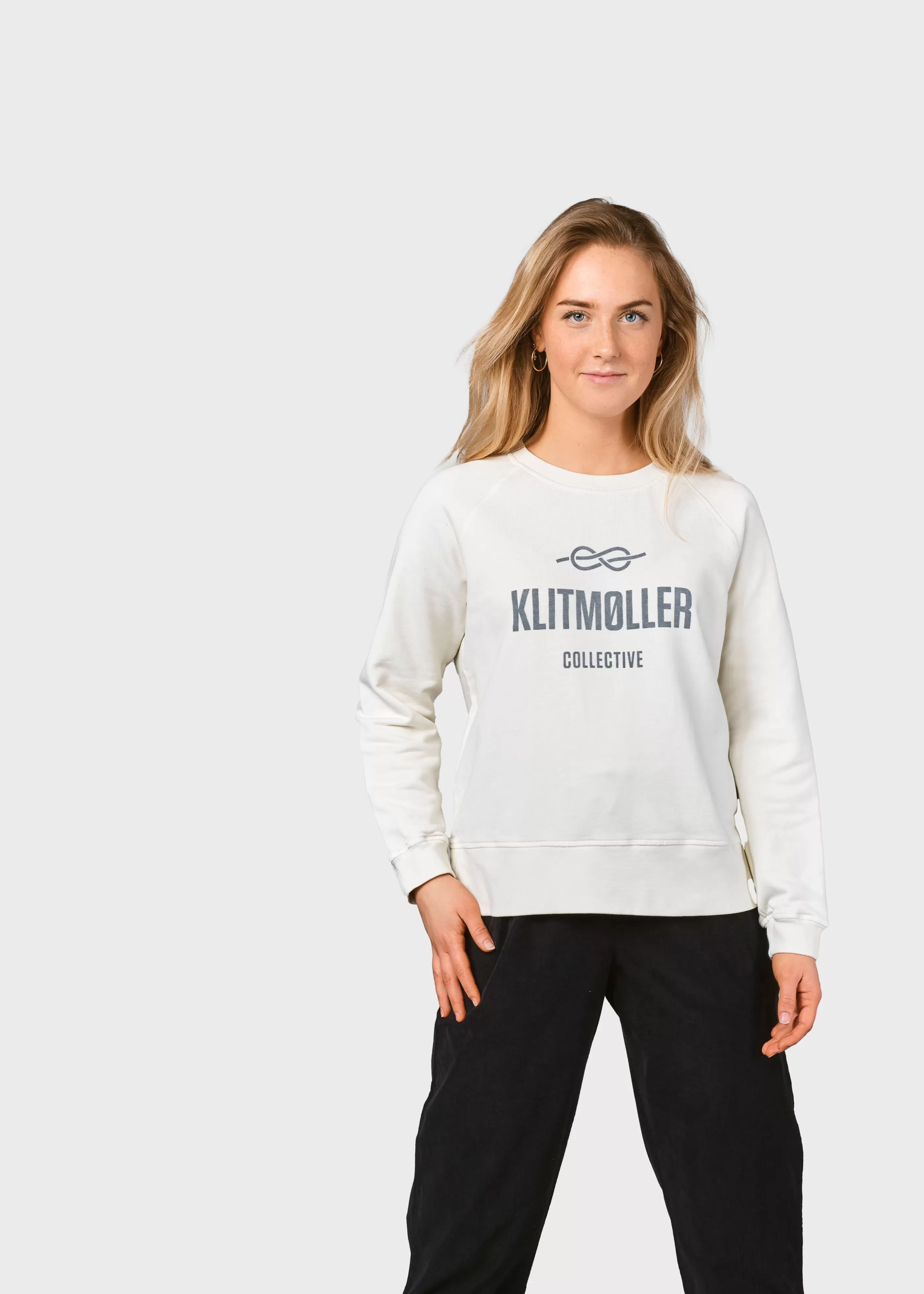 Klitmoller Collective Maja logo crew - Cream- Sweatshirts