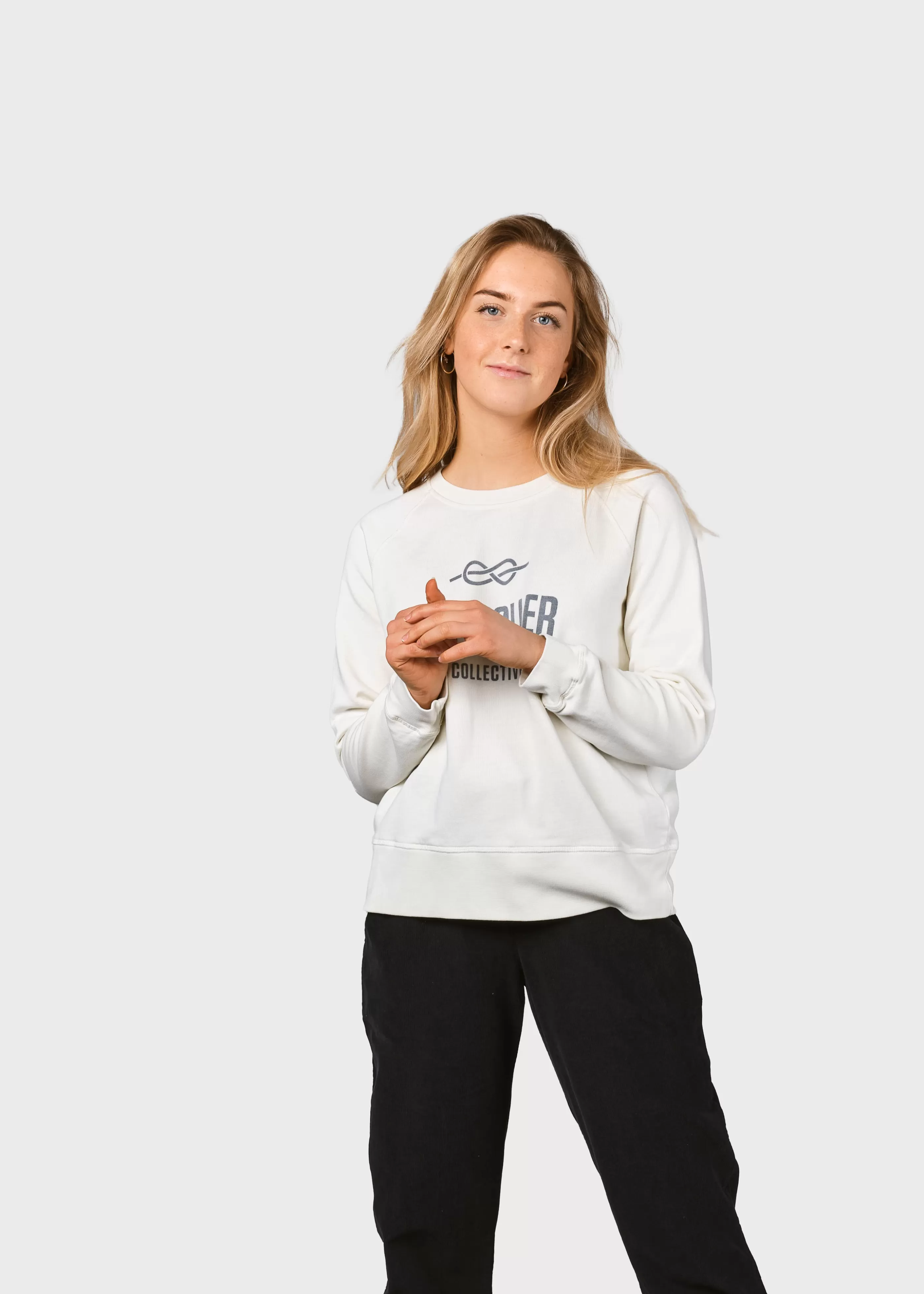 Klitmoller Collective Maja logo crew - Cream- Sweatshirts