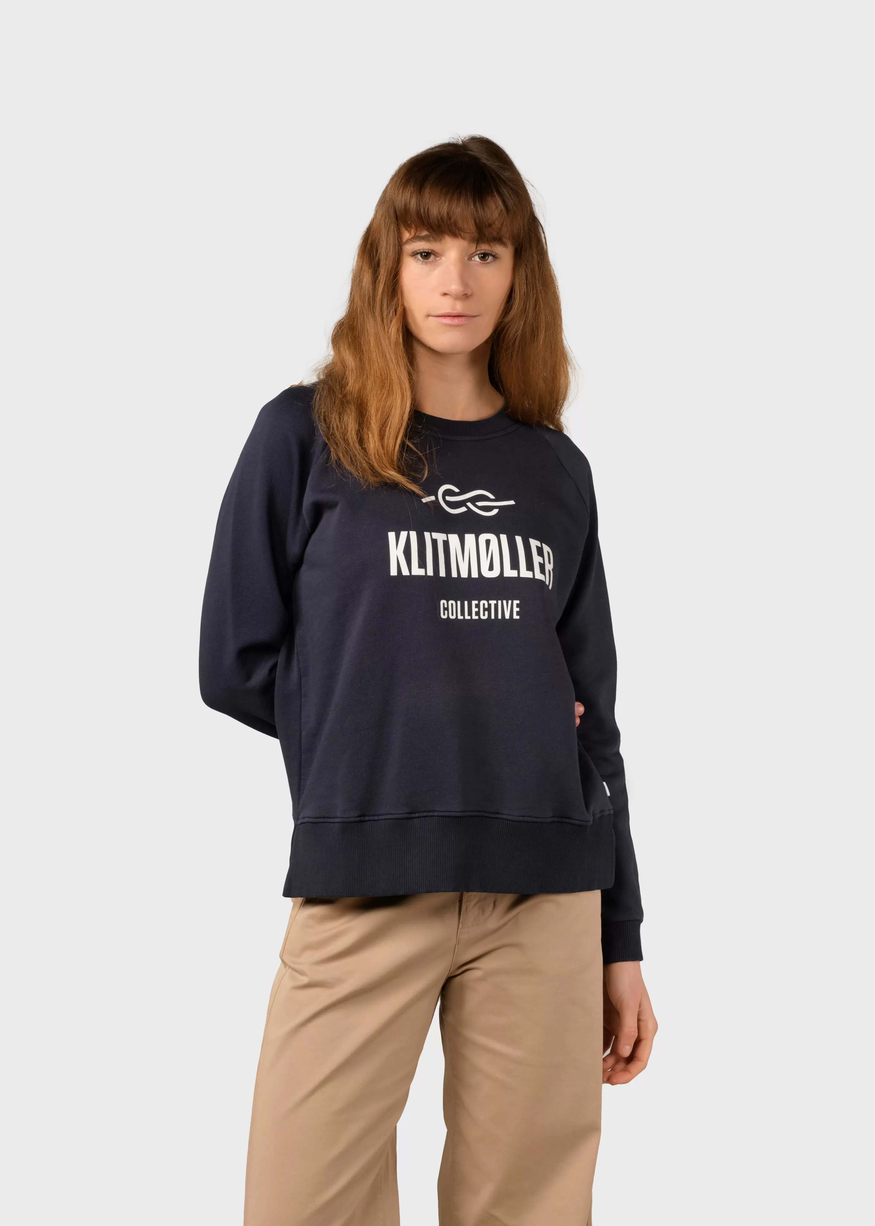 Klitmoller Collective Maja logo crew - Navy- Sweatshirts