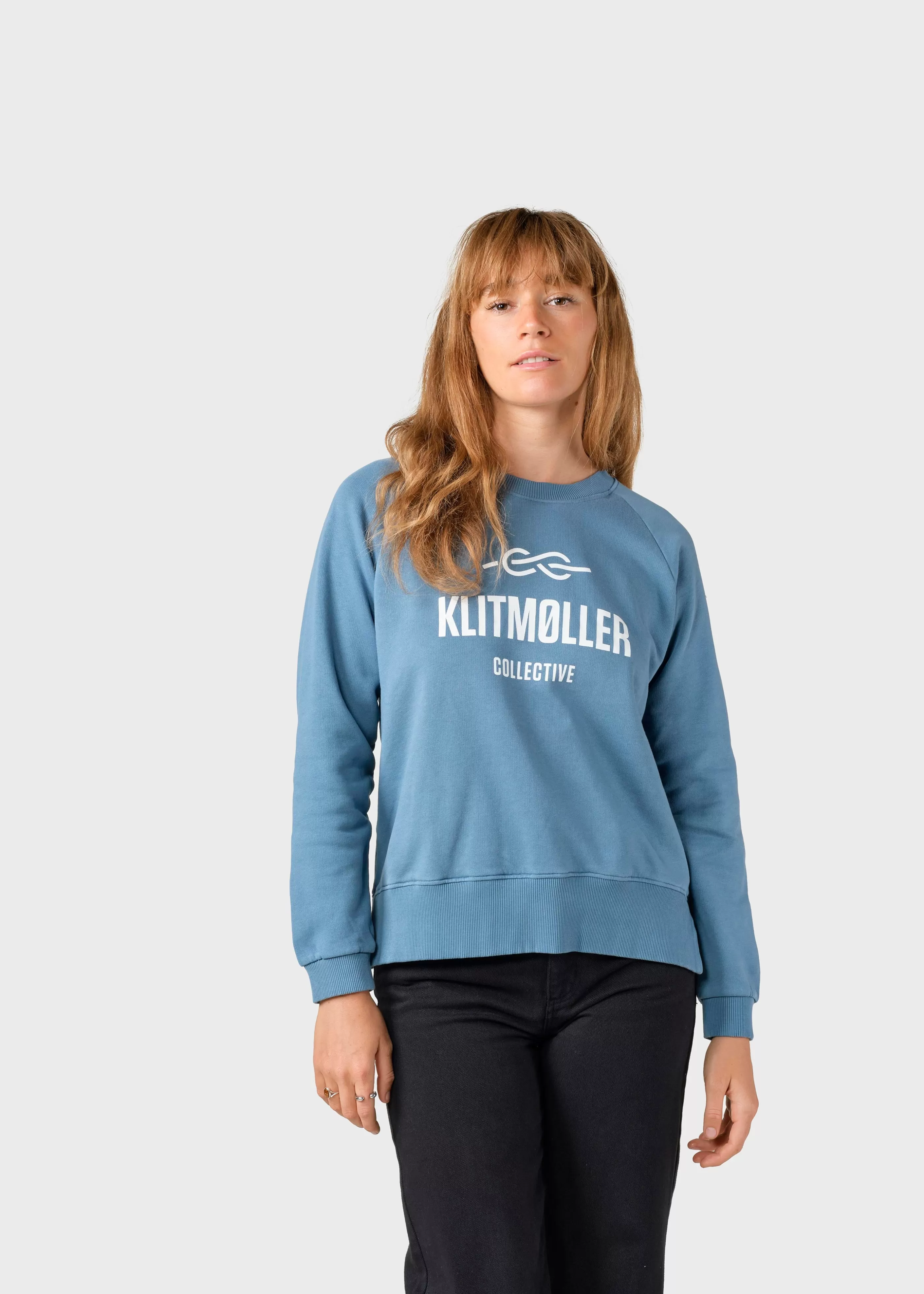 Klitmoller Collective Maja logo crew - Sky blue- Sweatshirts