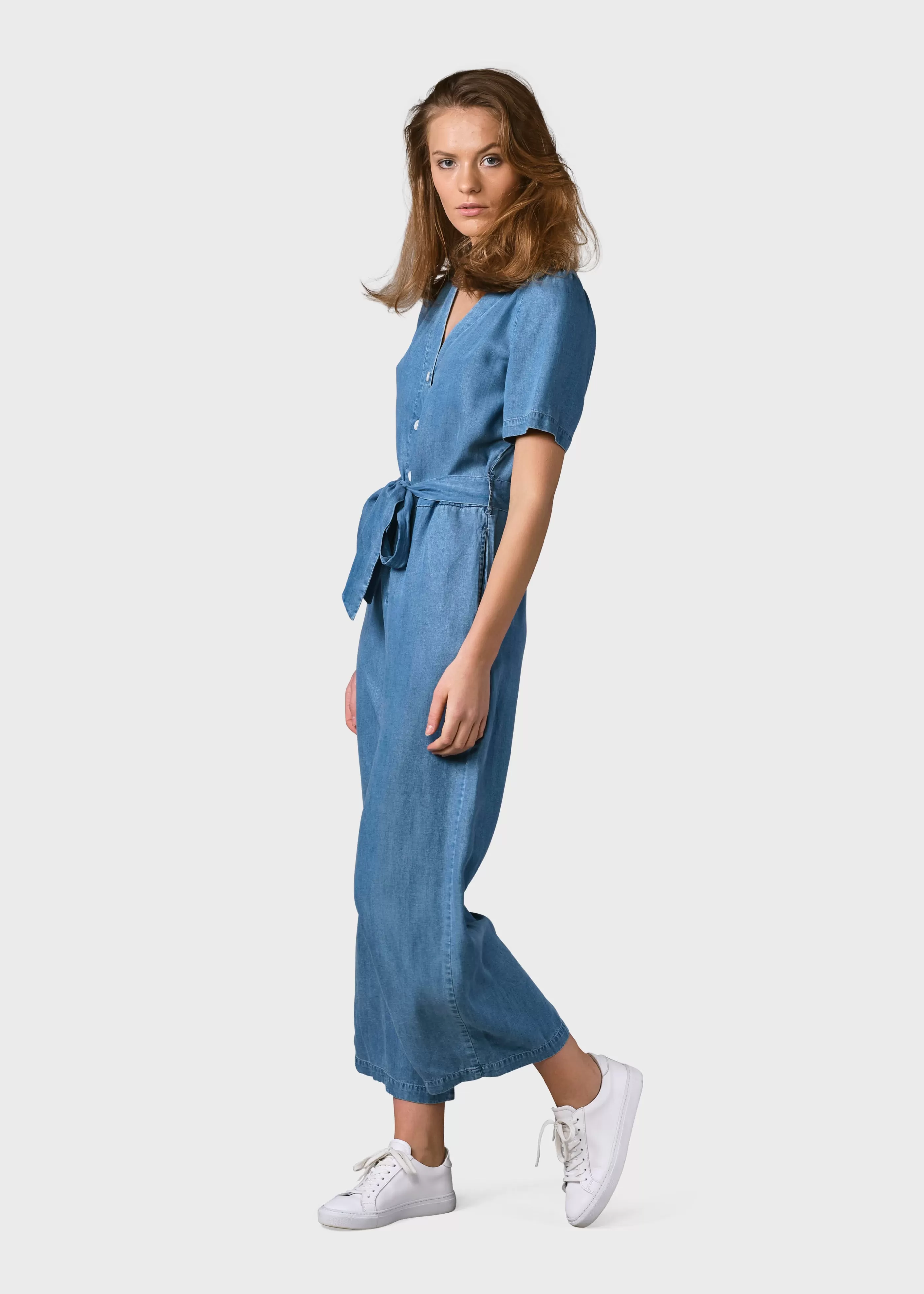 Klitmoller Collective Marna jumpsuit - Light blue chambrey- Jumpsuits