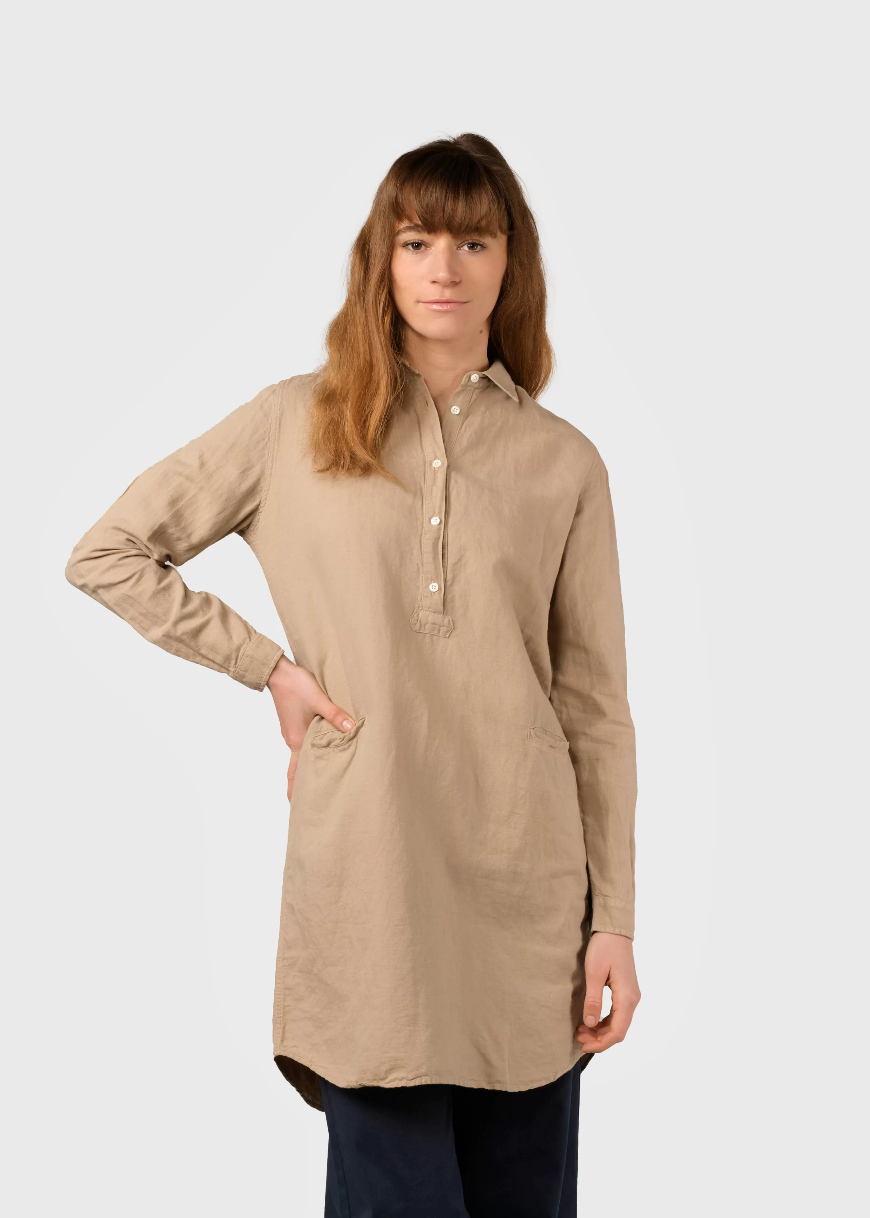 Klitmoller Collective Mathilde linen shirt - Sand- Hemden