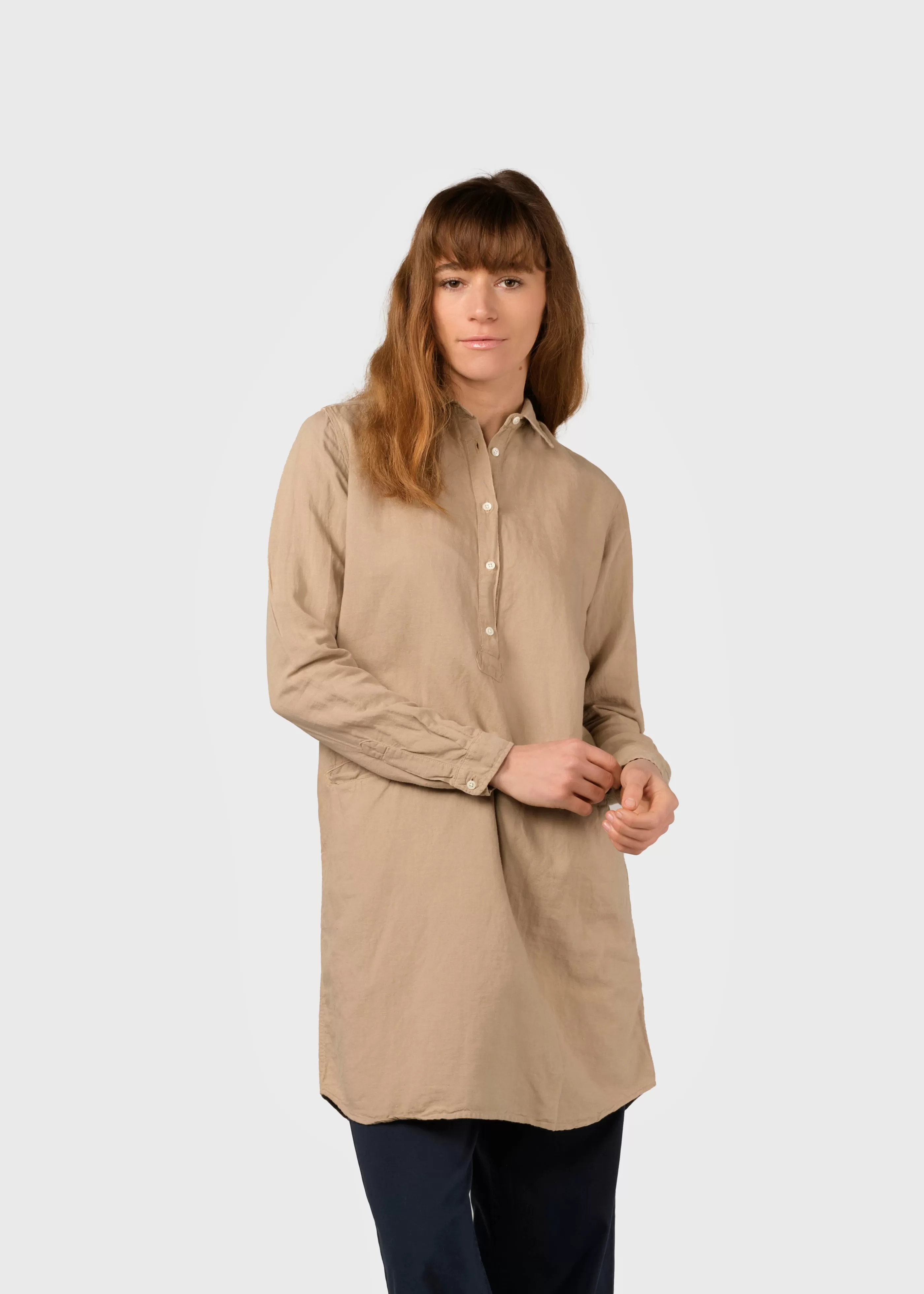 Klitmoller Collective Mathilde linen shirt - Sand- Hemden