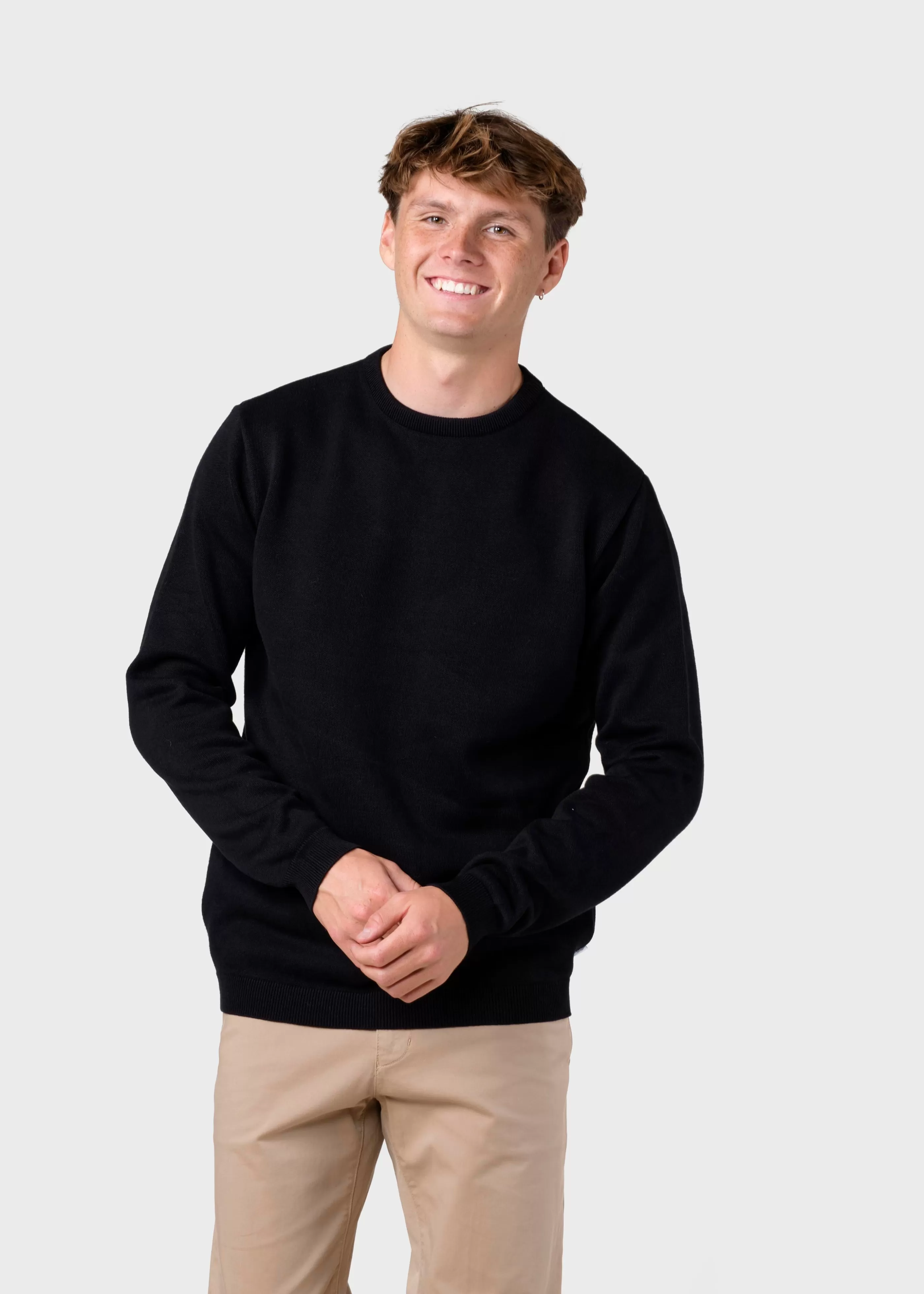 Klitmoller Collective Mens basic cotton knit - - Strick