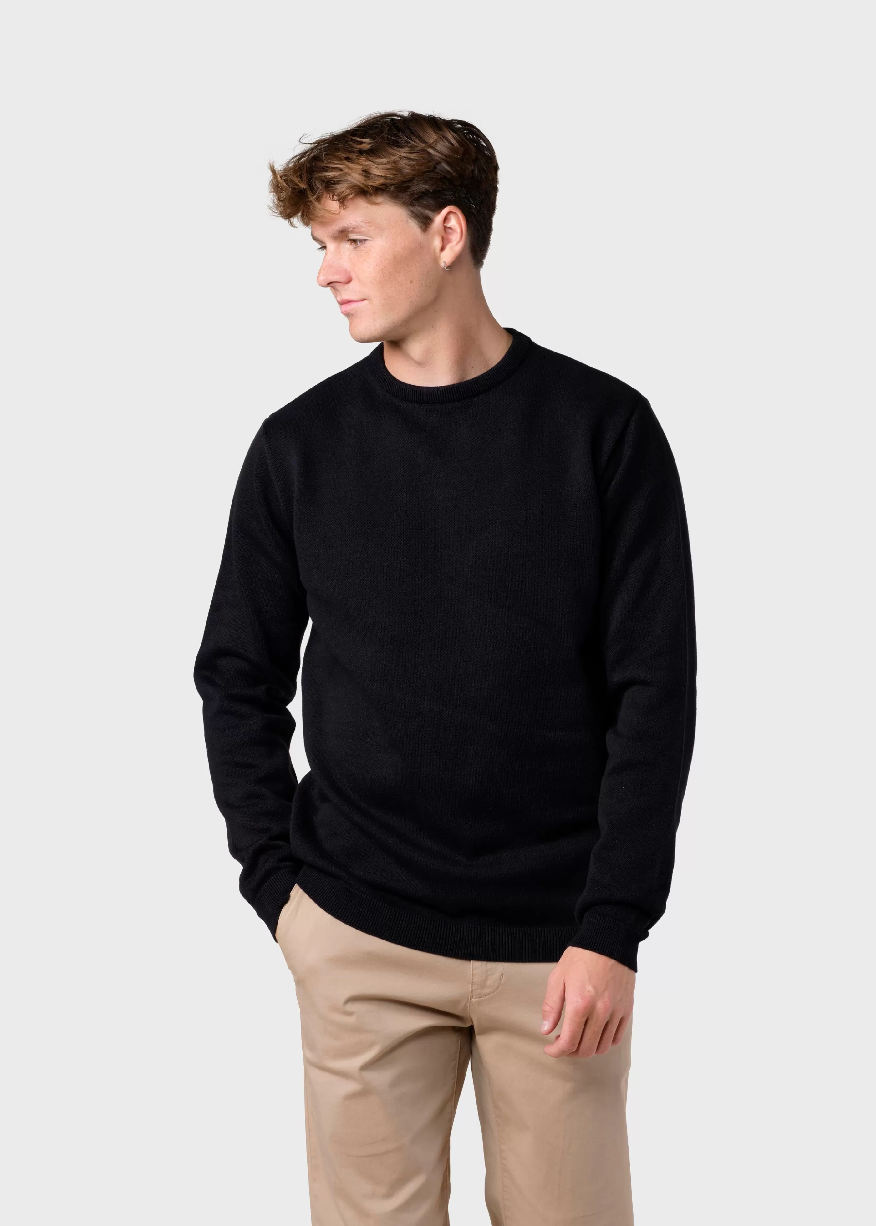 Klitmoller Collective Mens basic cotton knit - - Strick