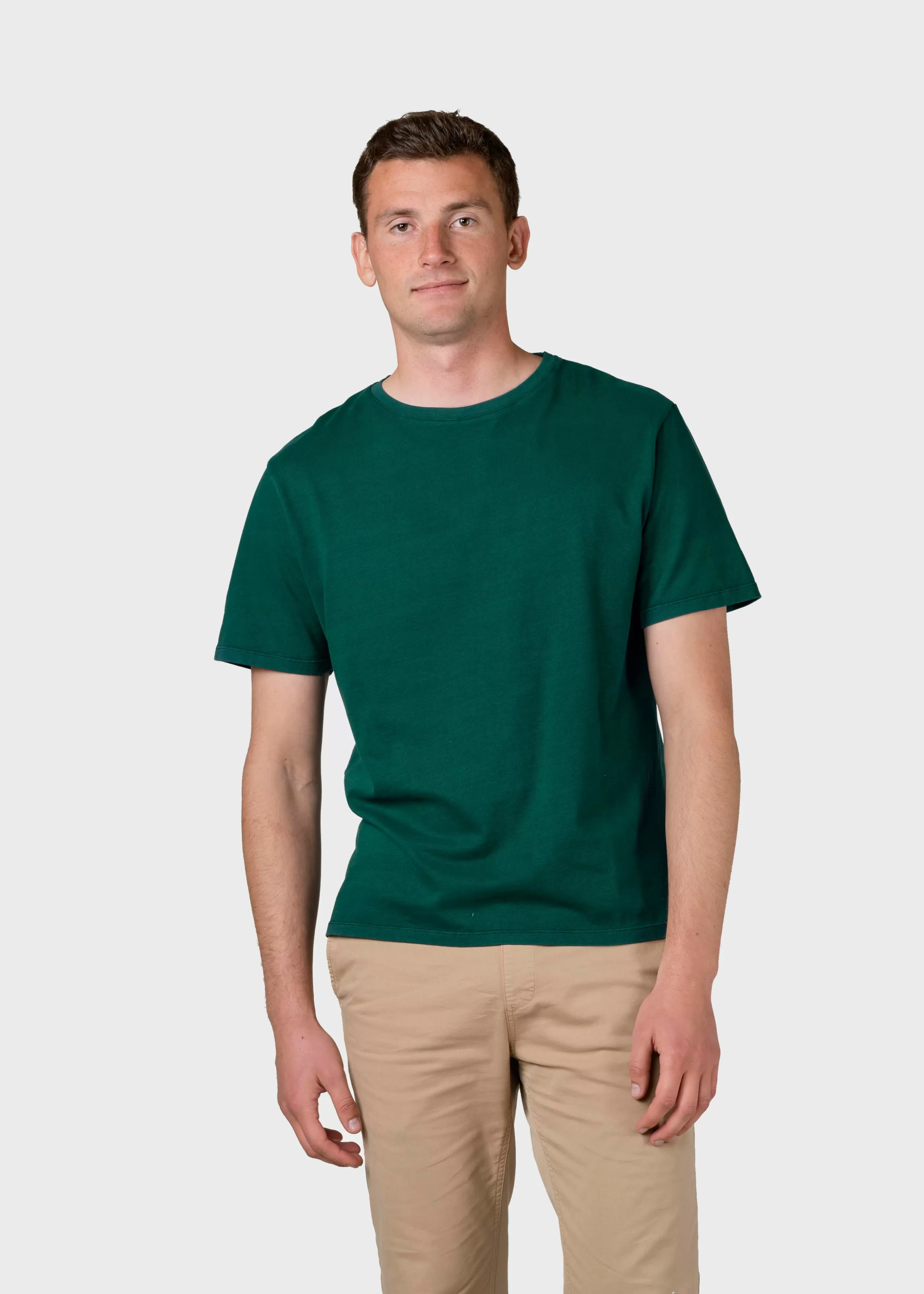 Klitmoller Collective Mens boxy tee - Moss Green- T-shirts