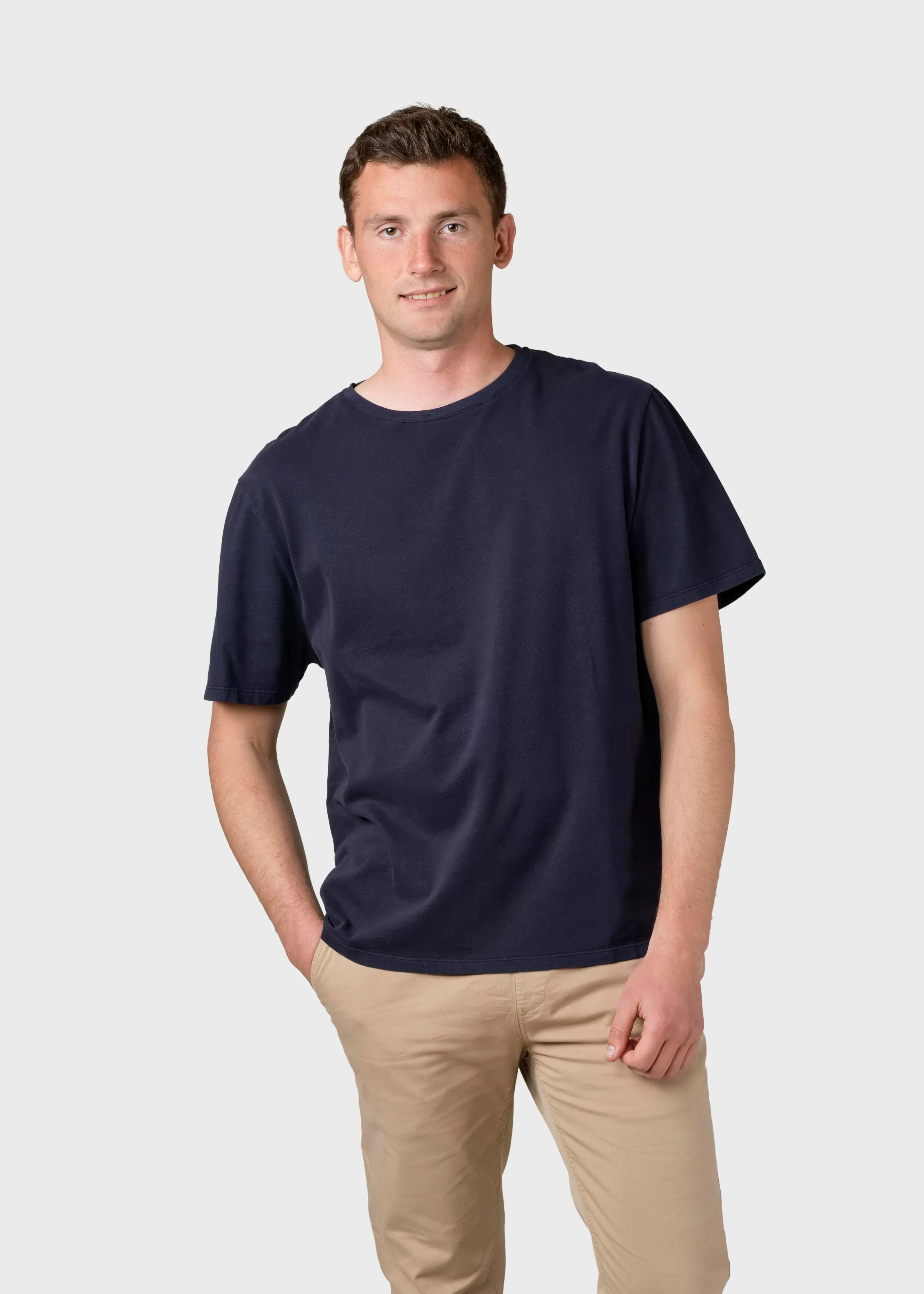 Klitmoller Collective Mens boxy tee - Navy- T-shirts