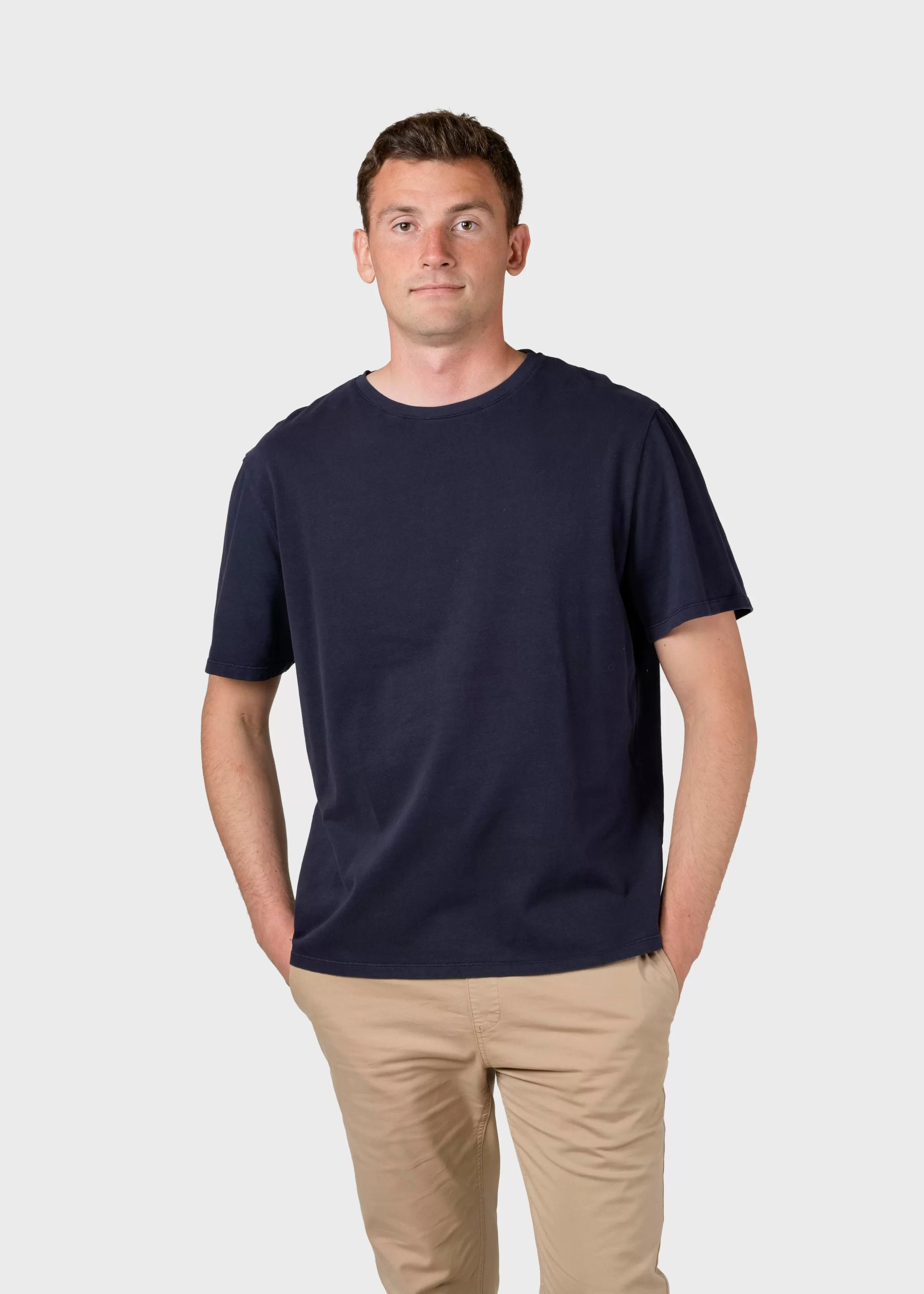 Klitmoller Collective Mens boxy tee - Navy- T-shirts