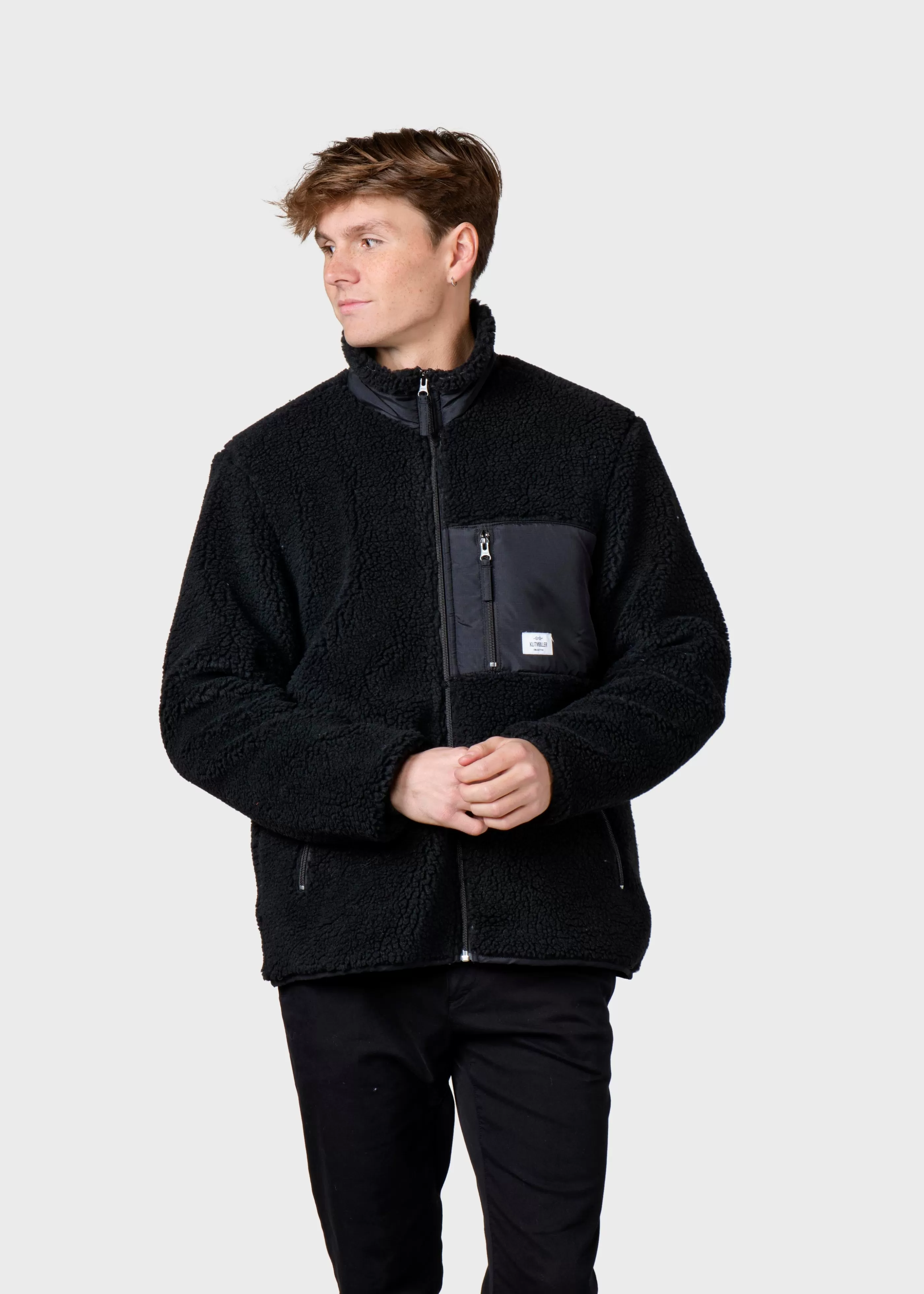 Klitmoller Collective Mens fleece jacket - Black- Fleece