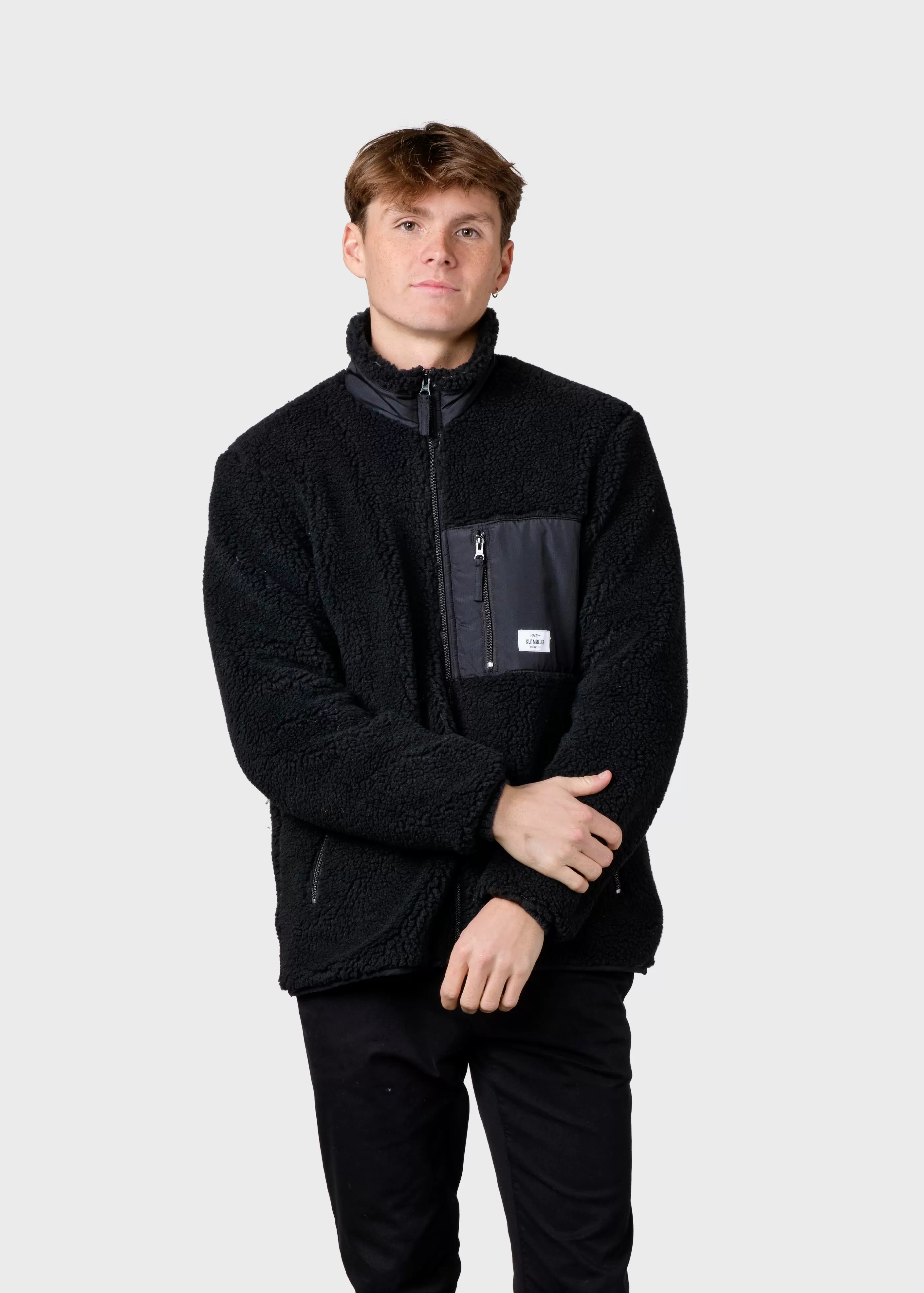 Klitmoller Collective Mens fleece jacket - Black- Fleece