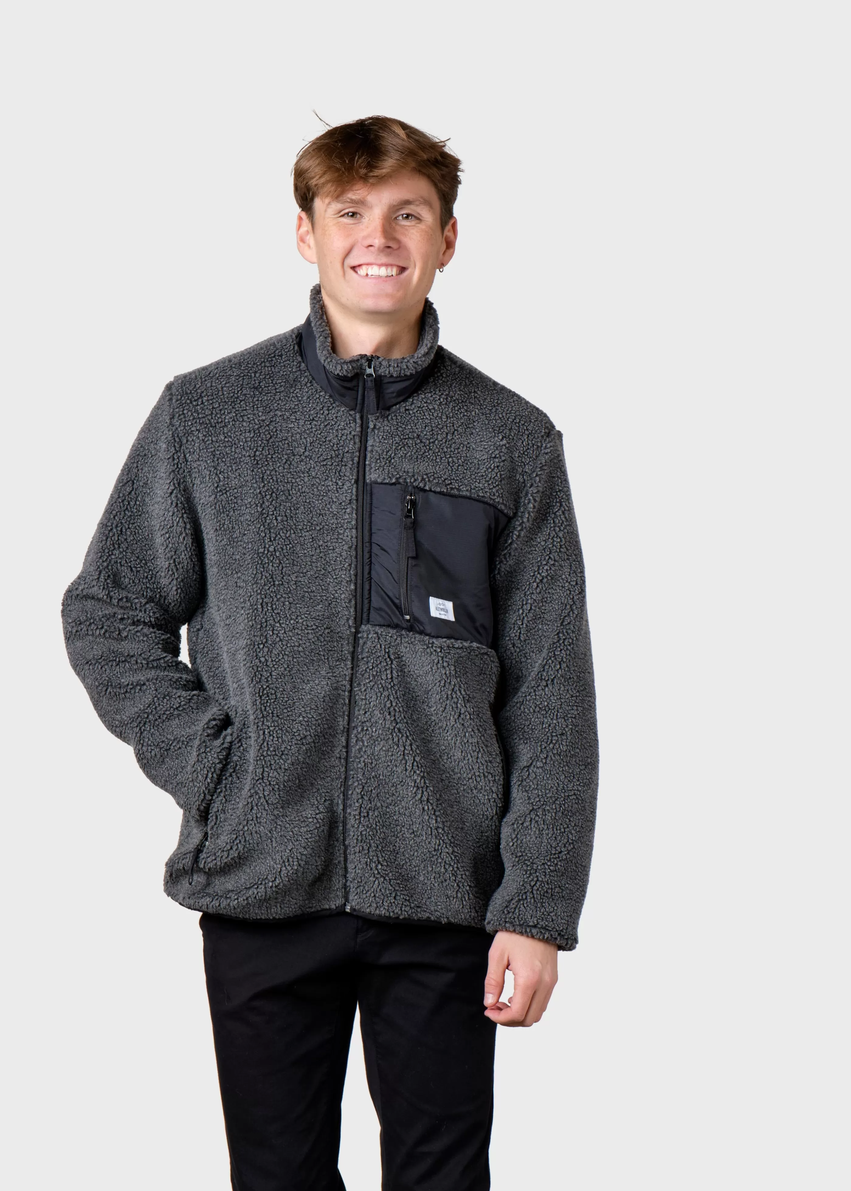 Klitmoller Collective Mens fleece jacket - Grey- Fleece