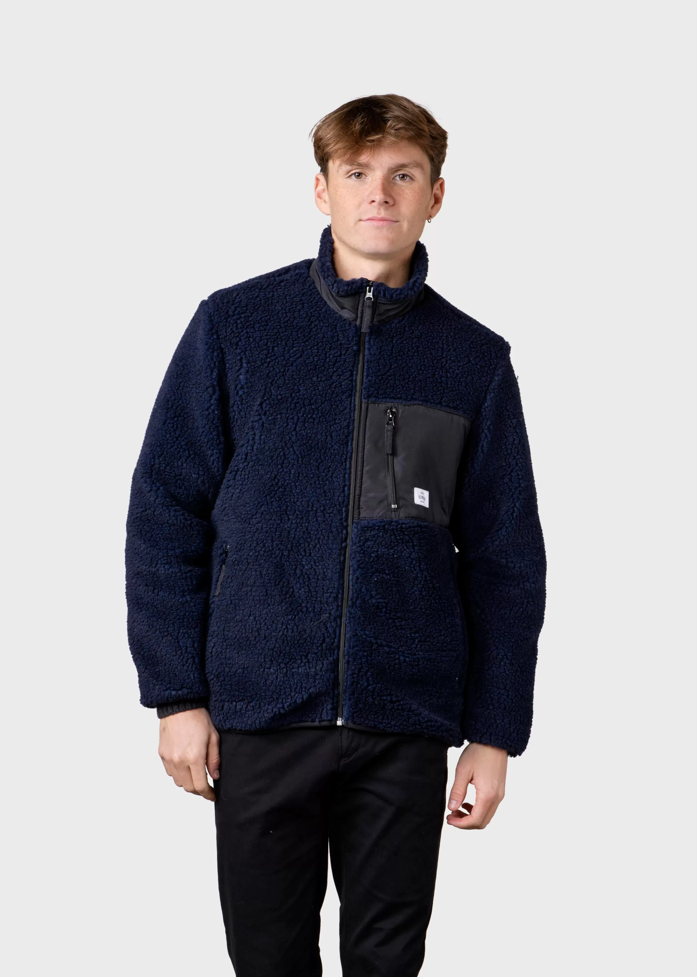 Klitmoller Collective Mens fleece jacket - Navy- Fleece