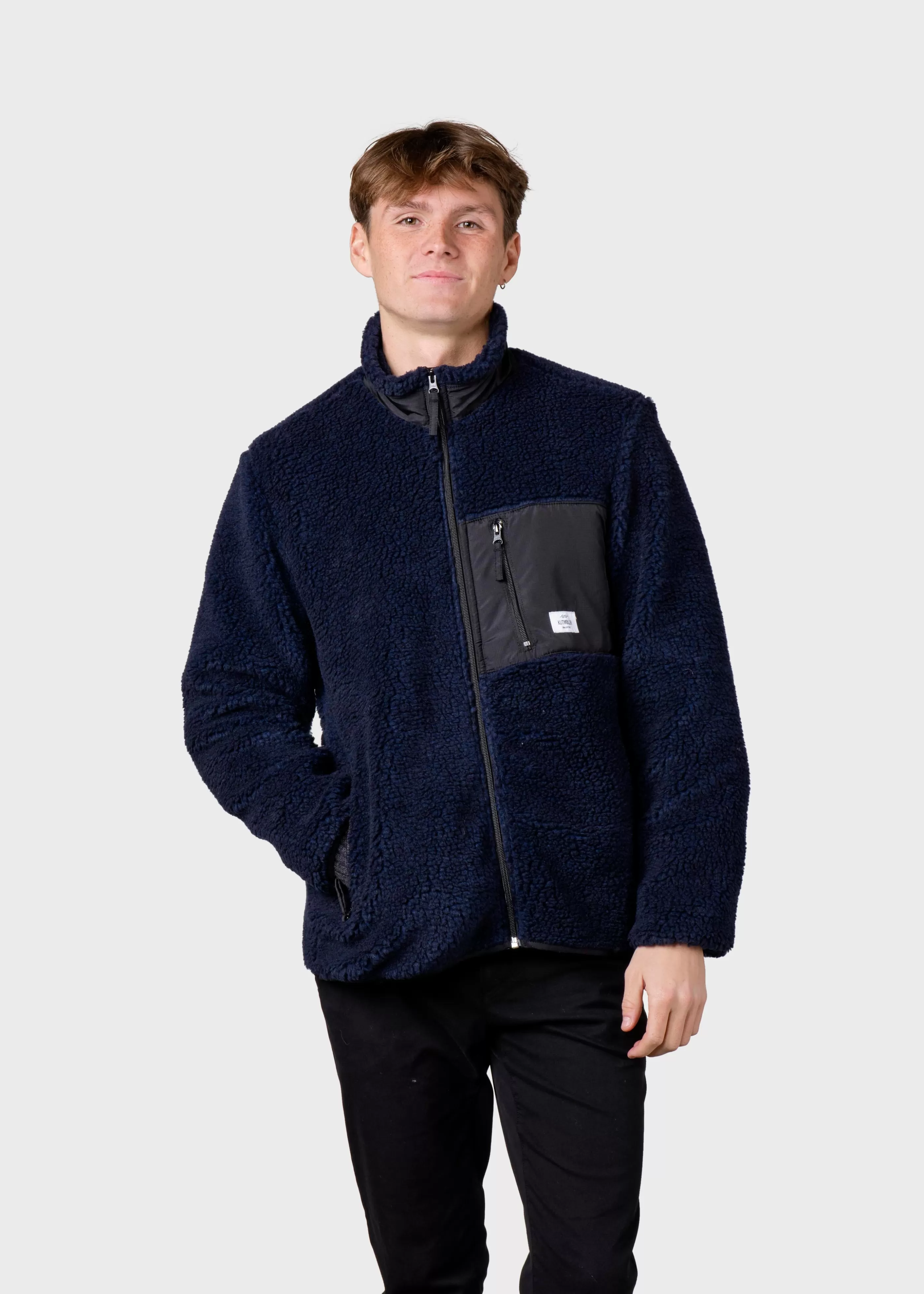 Klitmoller Collective Mens fleece jacket - Navy- Fleece