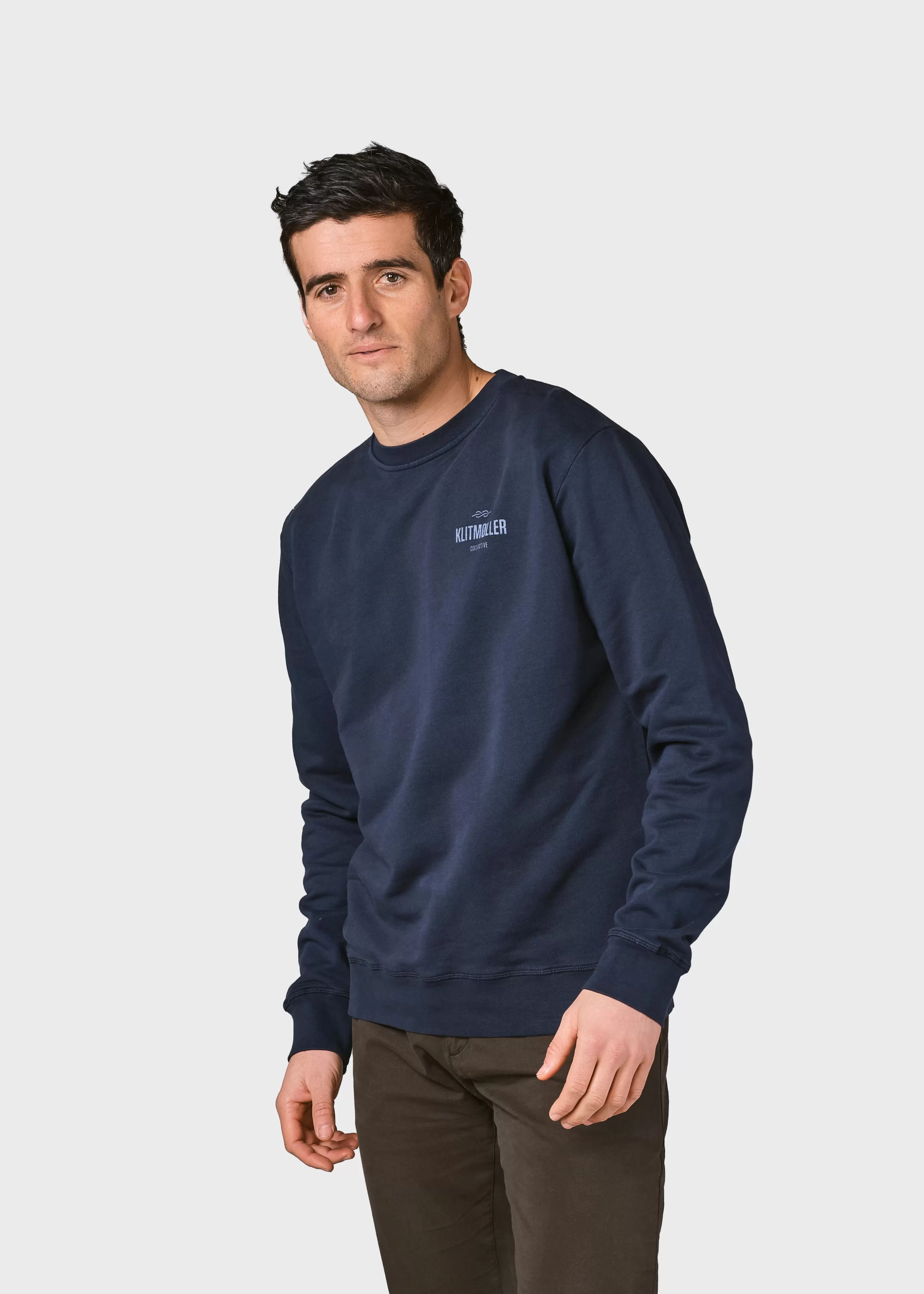 Klitmoller Collective Mens small logo crew - - Sweatshirts