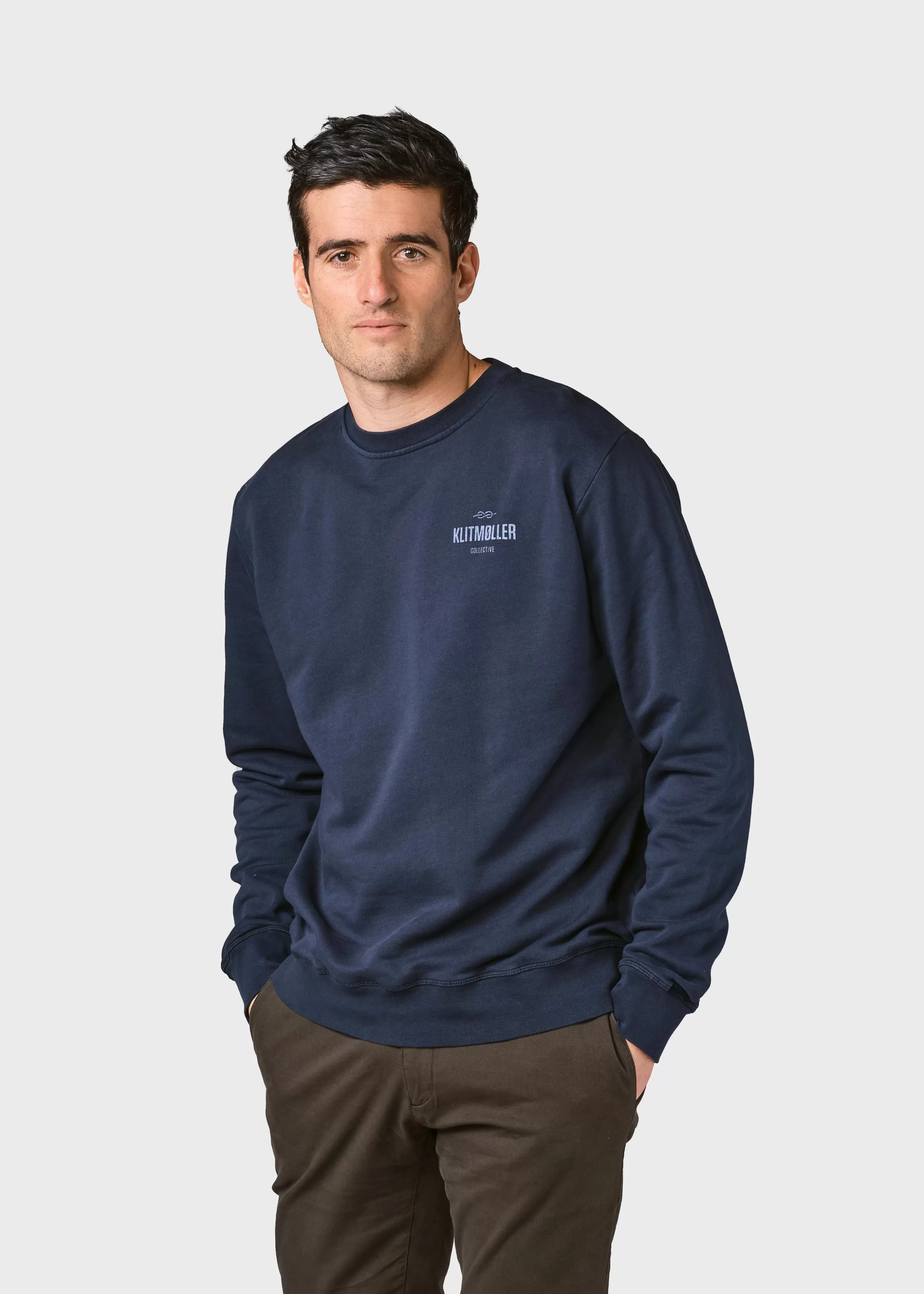 Klitmoller Collective Mens small logo crew - - Sweatshirts