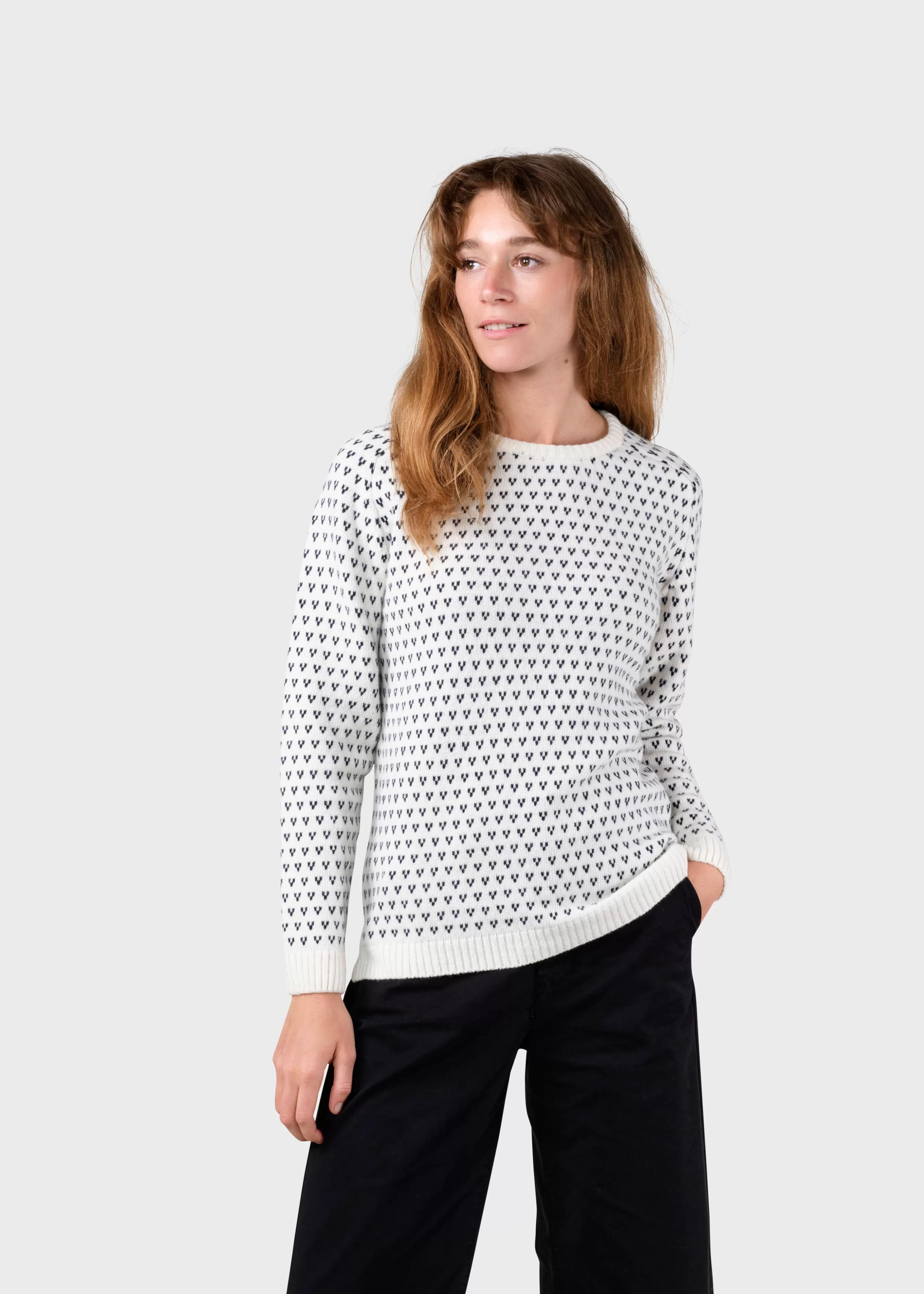 Klitmoller Collective Mika knit - Cream/navy- Strick