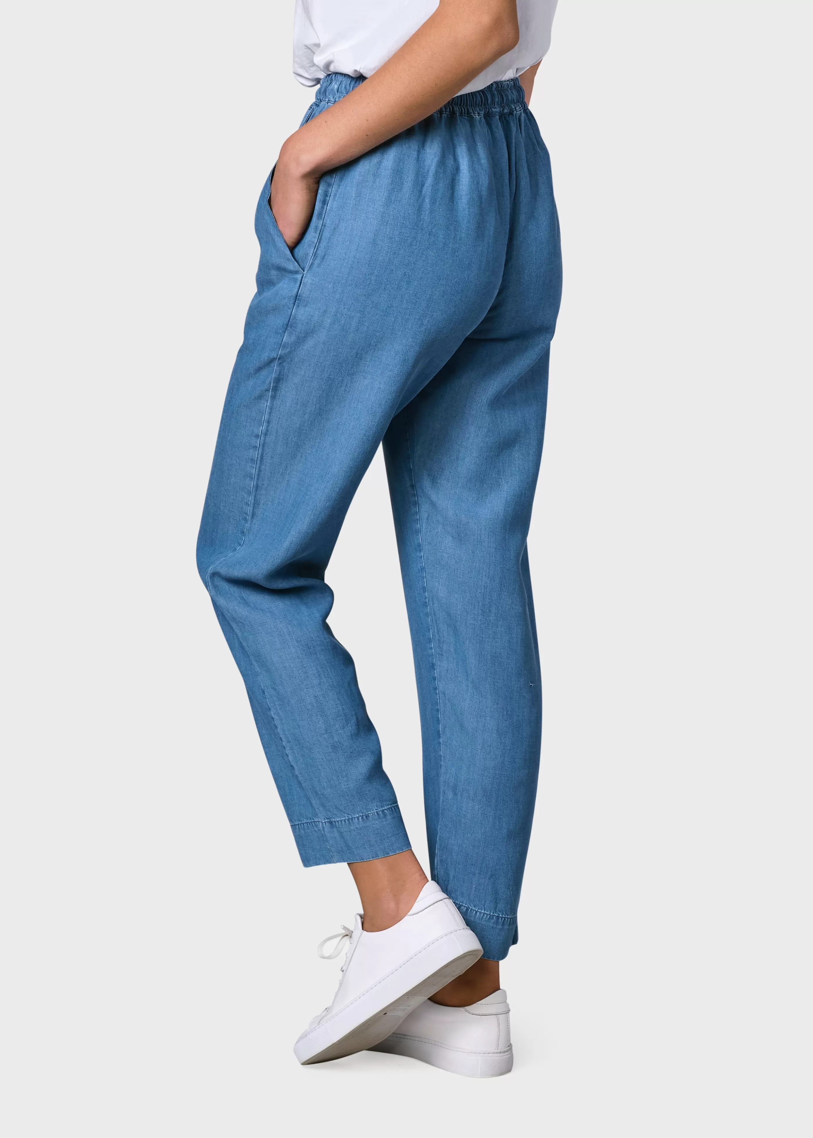 Klitmoller Collective Nicoline chambrey pant - Light blue- Hosen