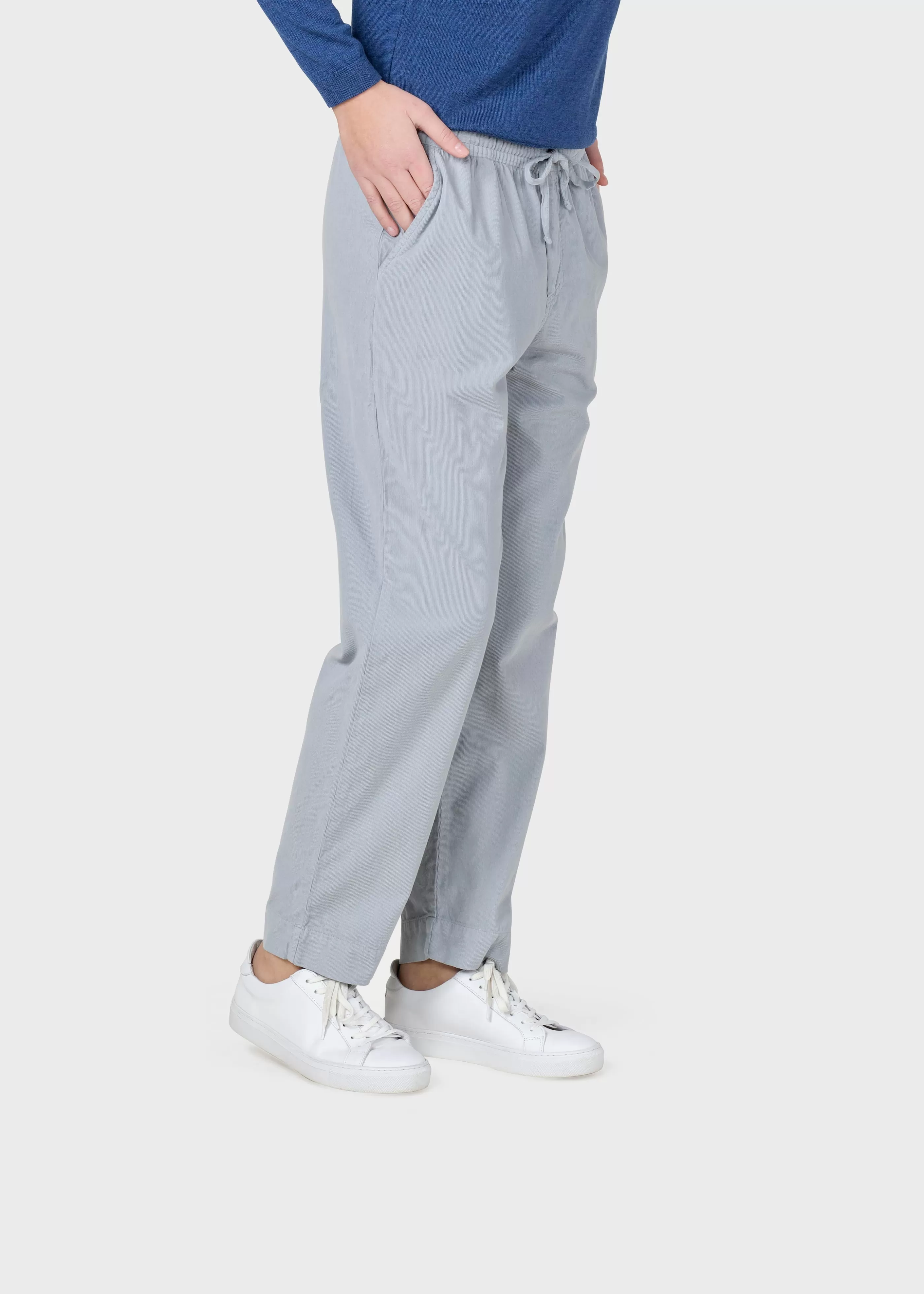 Klitmoller Collective Nicoline corduroy pant - Pastel grey- Hosen