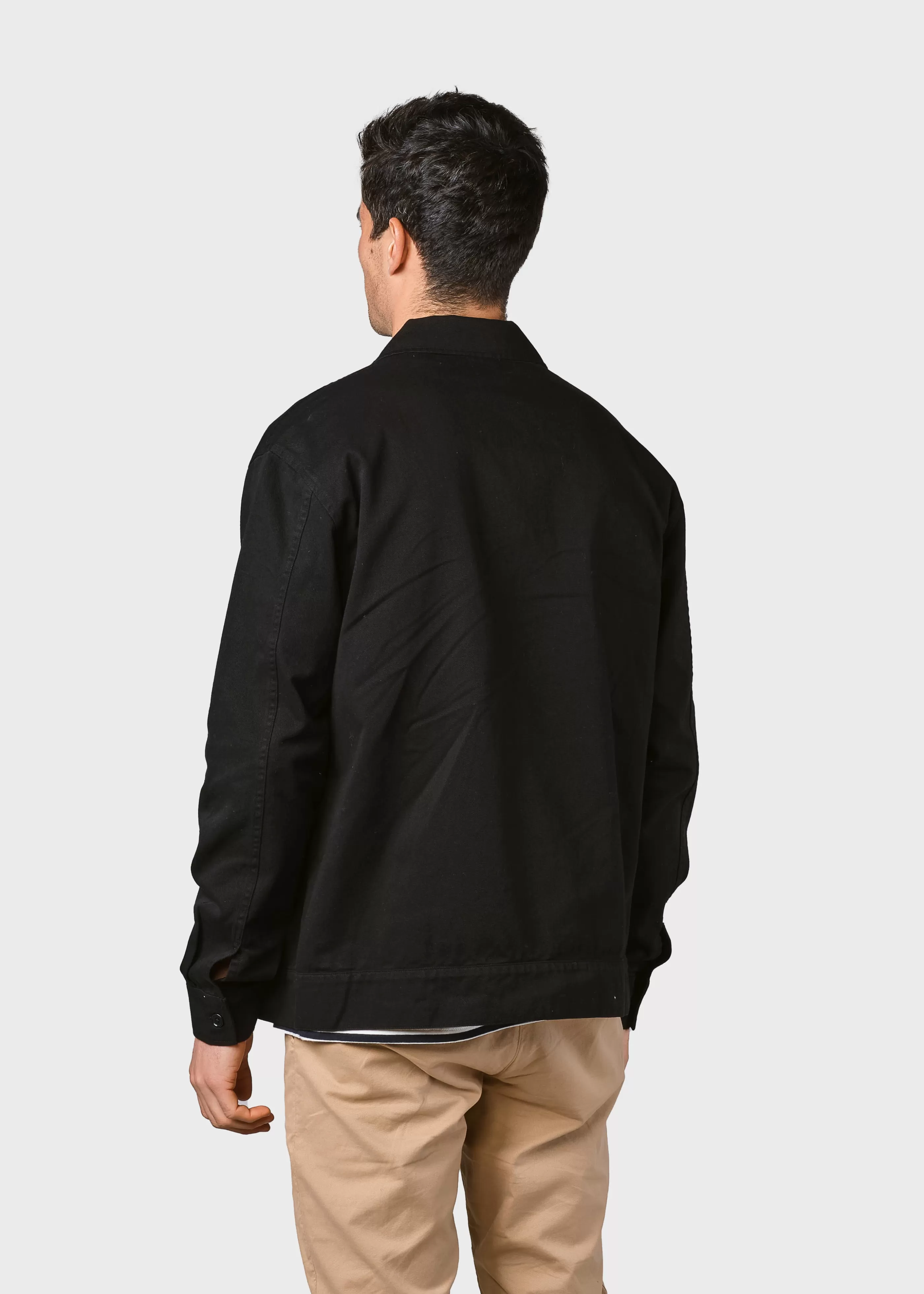 Klitmoller Collective Niklas twill overshirt - Black- Jacken