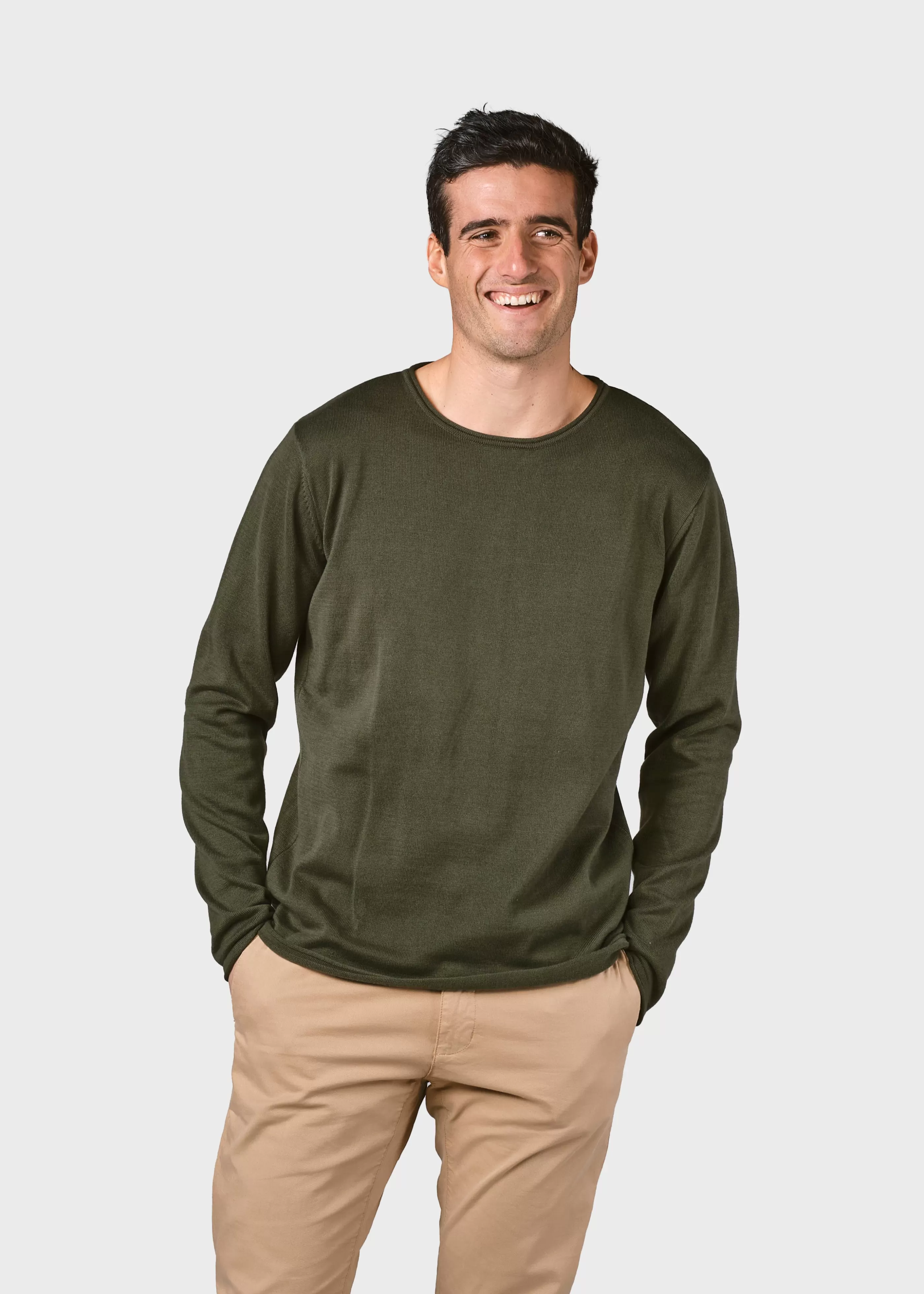 Klitmoller Collective Noah knit - Olive- Strick