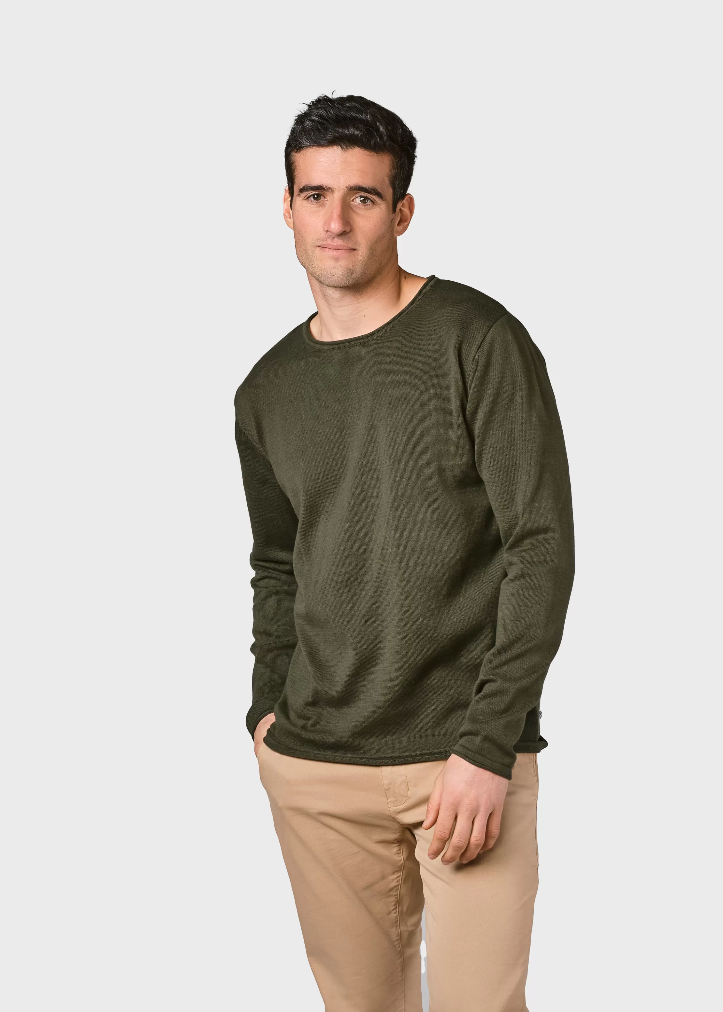 Klitmoller Collective Noah knit - Olive- Strick