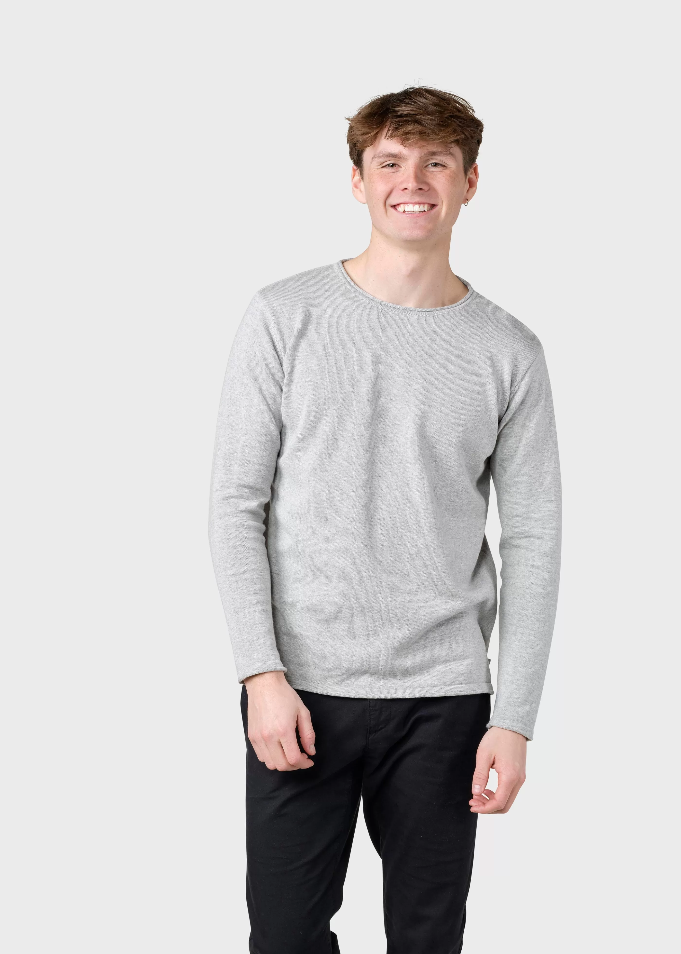 Klitmoller Collective Noah knit - Pastel grey- Strick