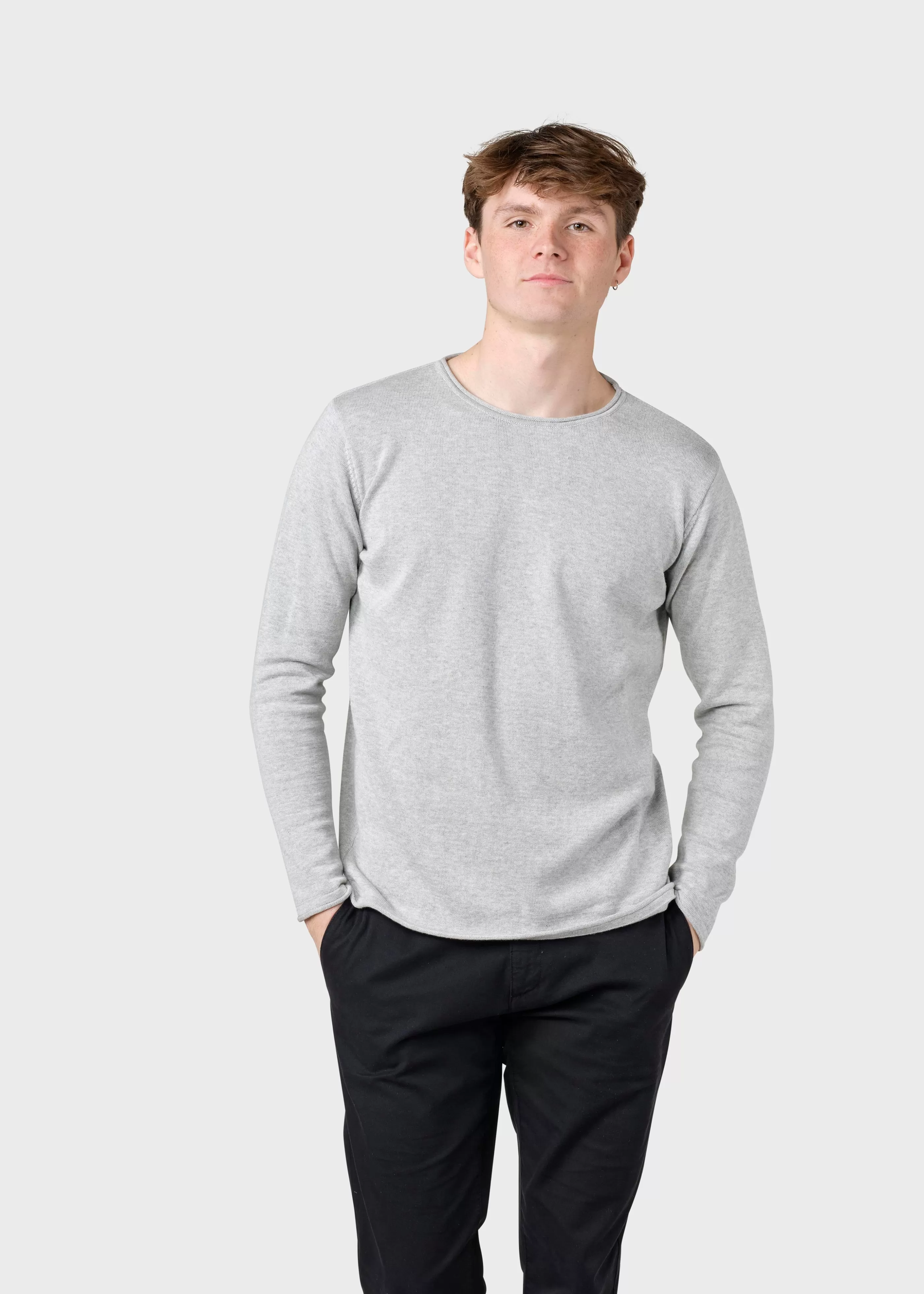 Klitmoller Collective Noah knit - Pastel grey- Strick