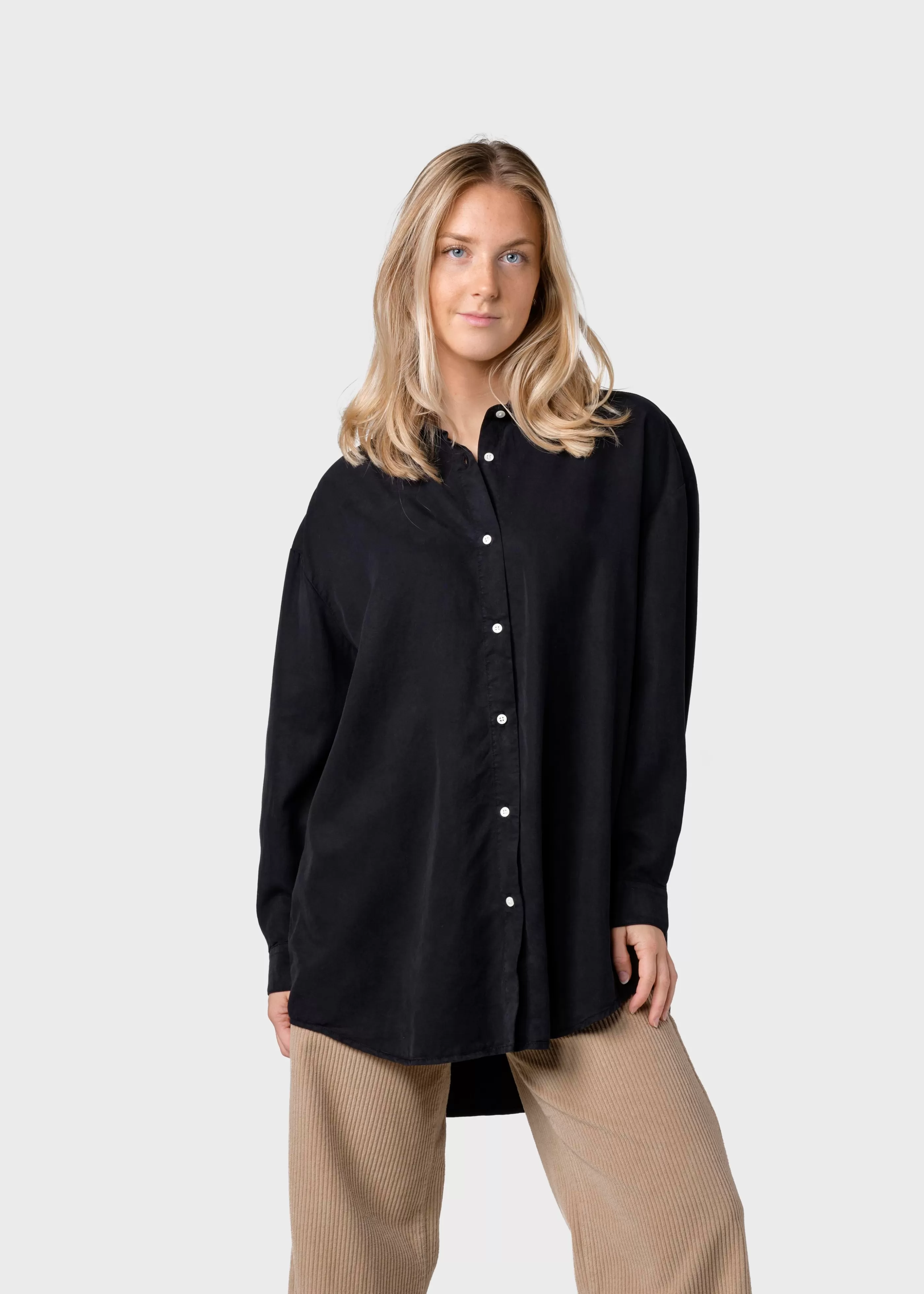 Klitmoller Collective Ofelia lyocell shirt - Black- Hemden