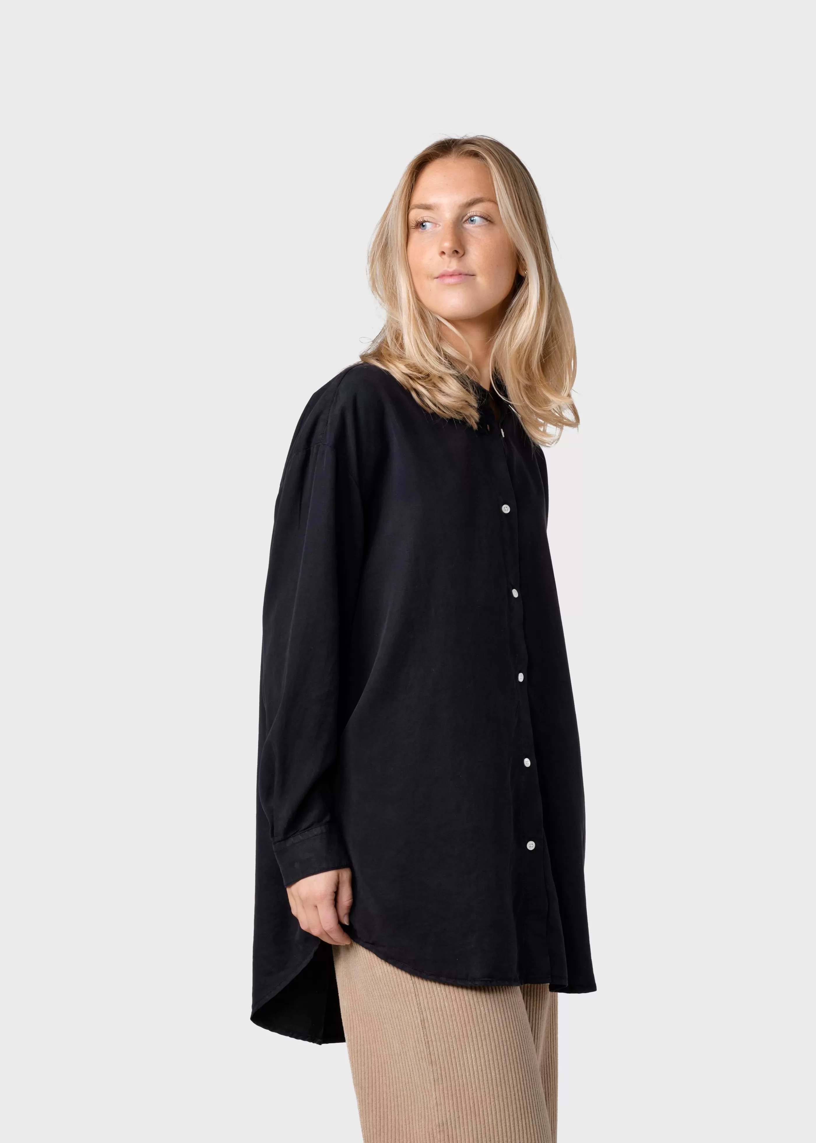 Klitmoller Collective Ofelia lyocell shirt - Black- Hemden