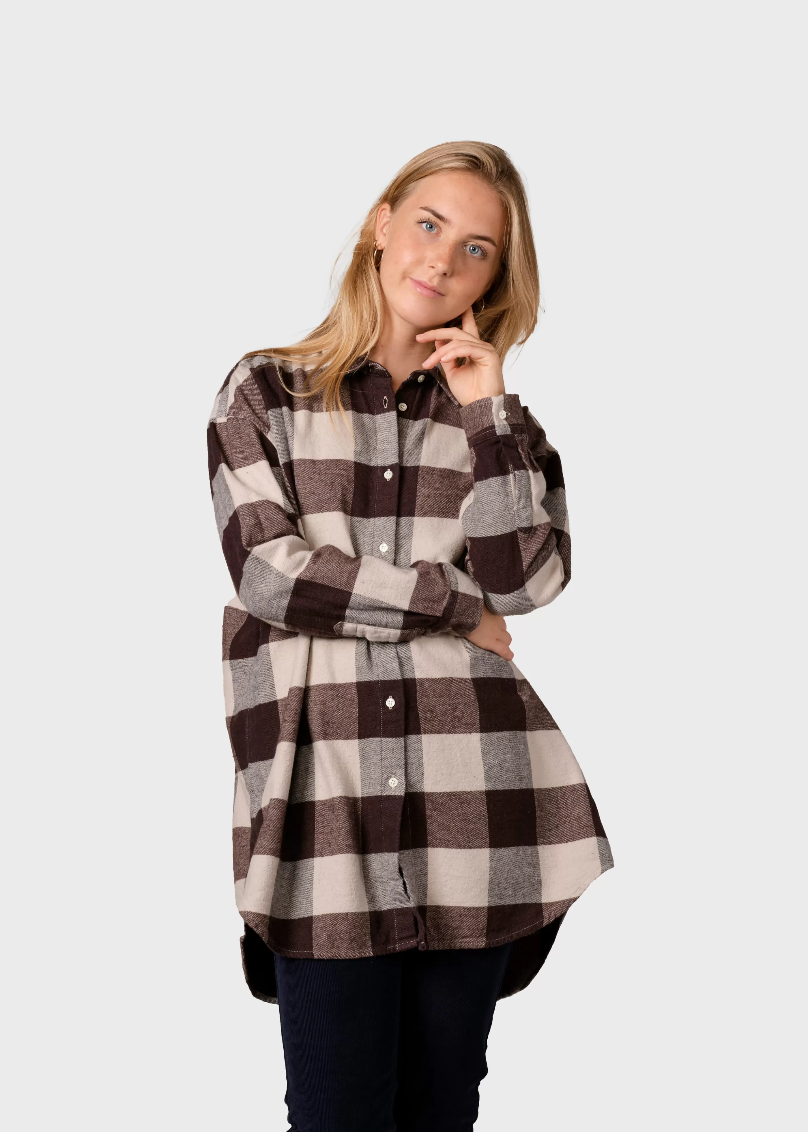 Klitmoller Collective Ofelia shirt - Sand/black- Hemden