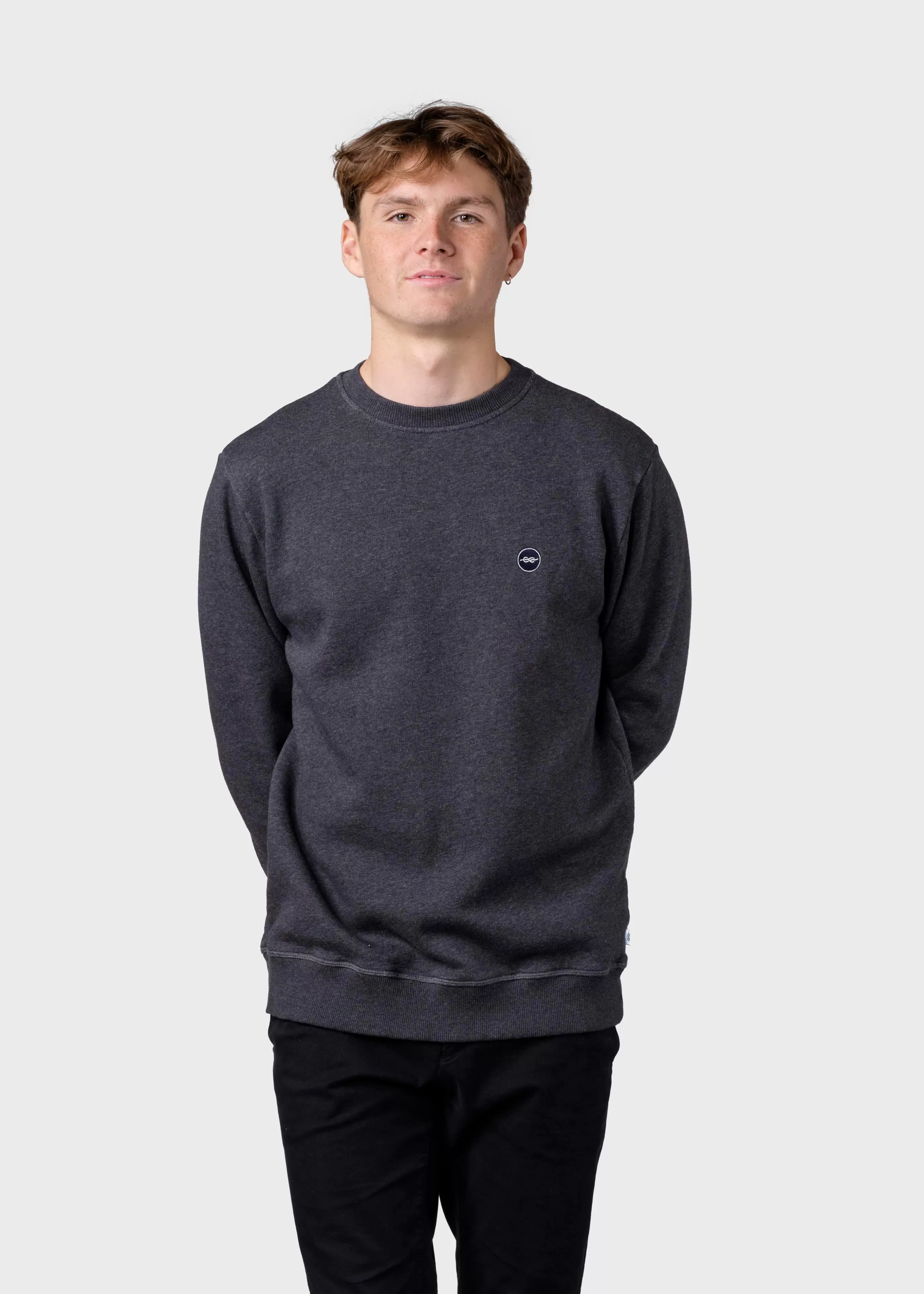 Klitmoller Collective Olaf crew - Anthracite melange- Sweatshirts