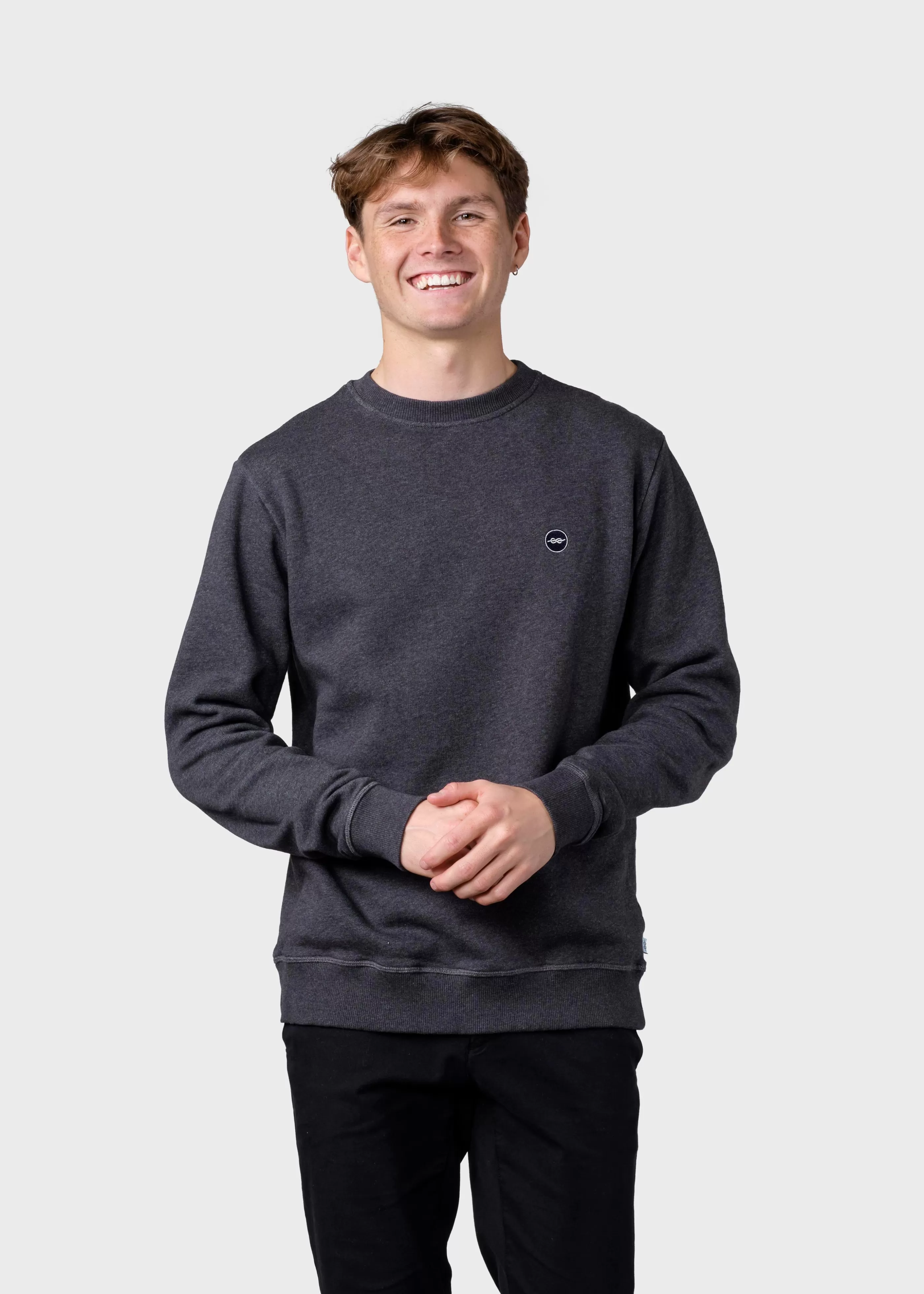 Klitmoller Collective Olaf crew - Anthracite melange- Sweatshirts