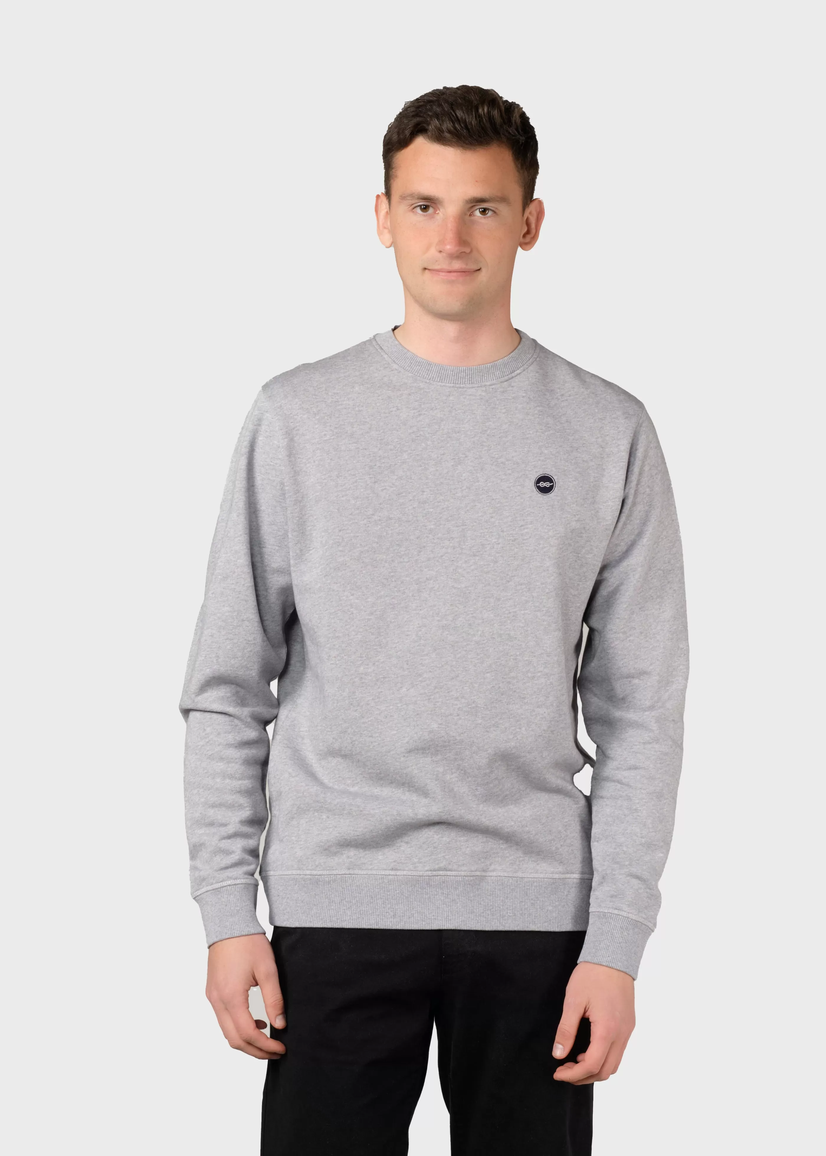 Klitmoller Collective Olaf crew - Grey melange- Sweatshirts