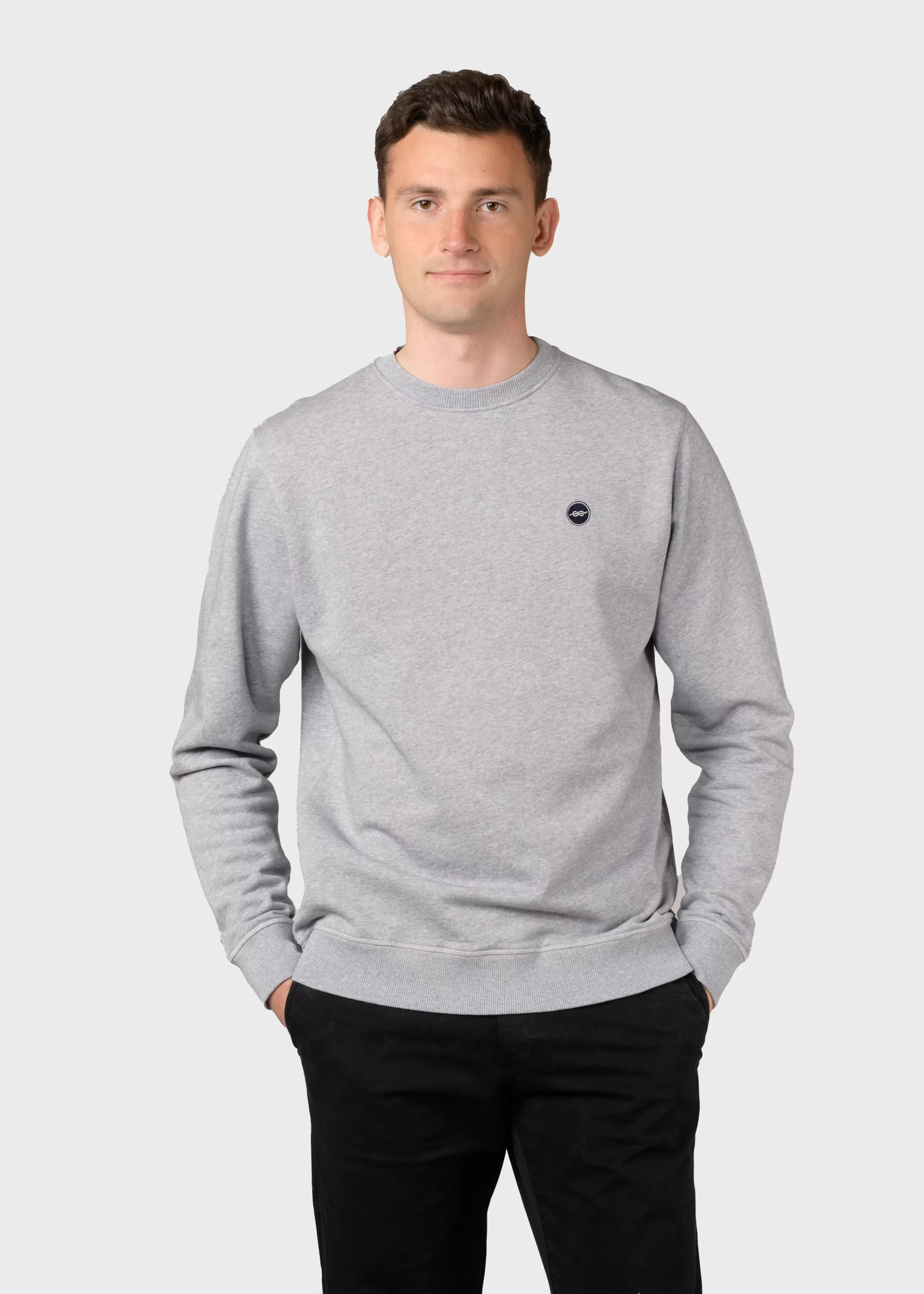 Klitmoller Collective Olaf crew - Grey melange- Sweatshirts