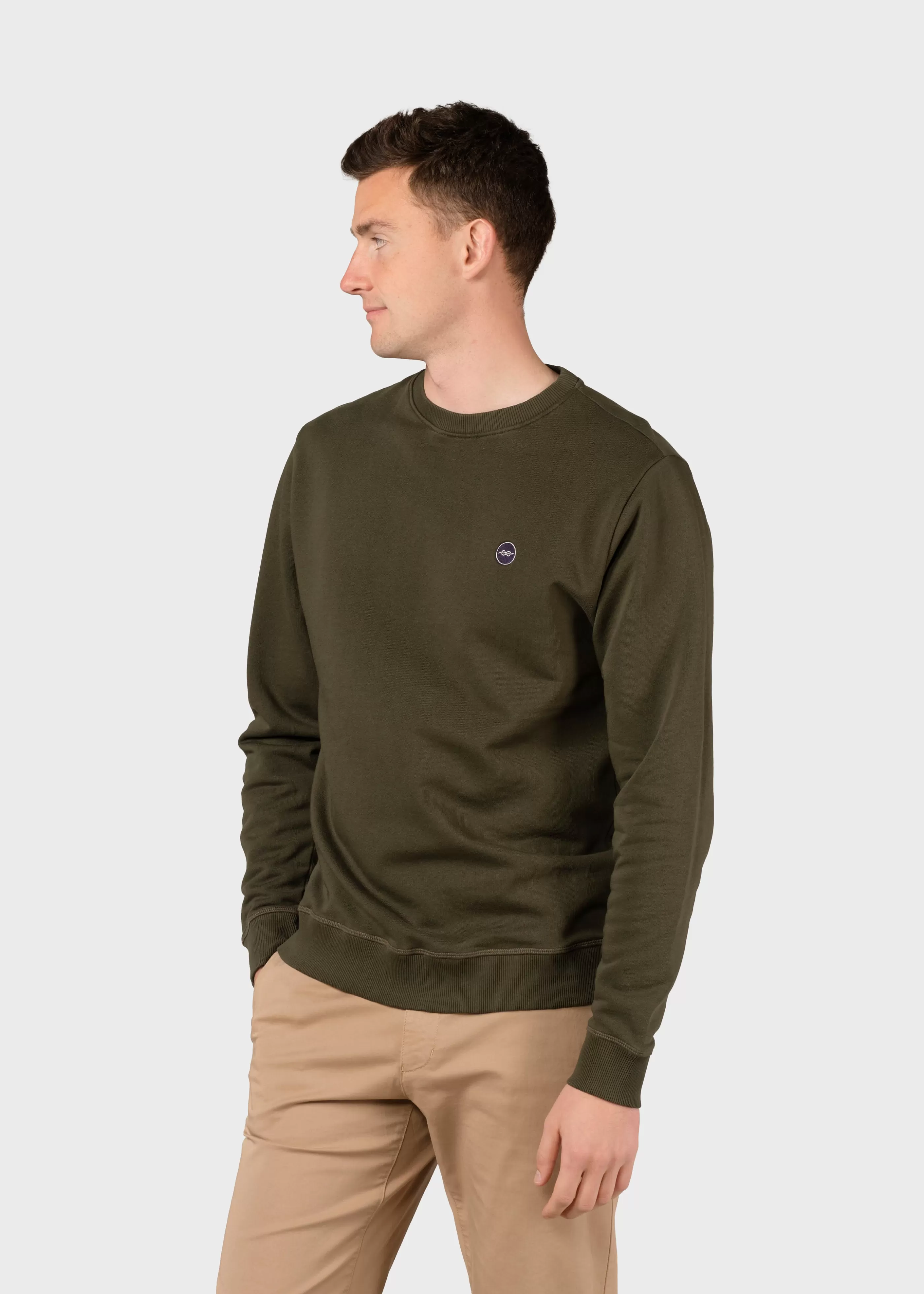 Klitmoller Collective Olaf crew - Olive- Sweatshirts